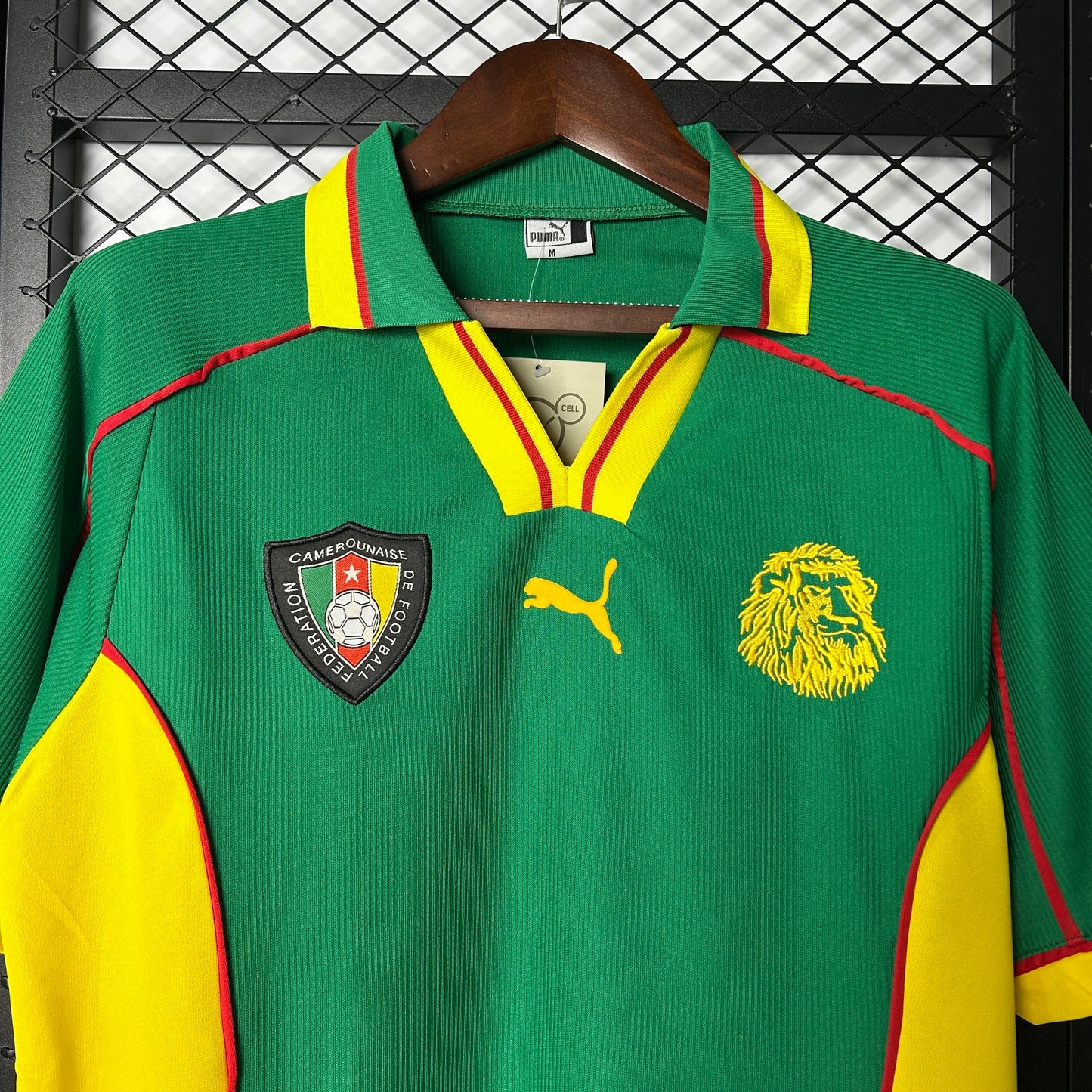 1990s Cameroon Retro Football Shirt | Green Yellow Home