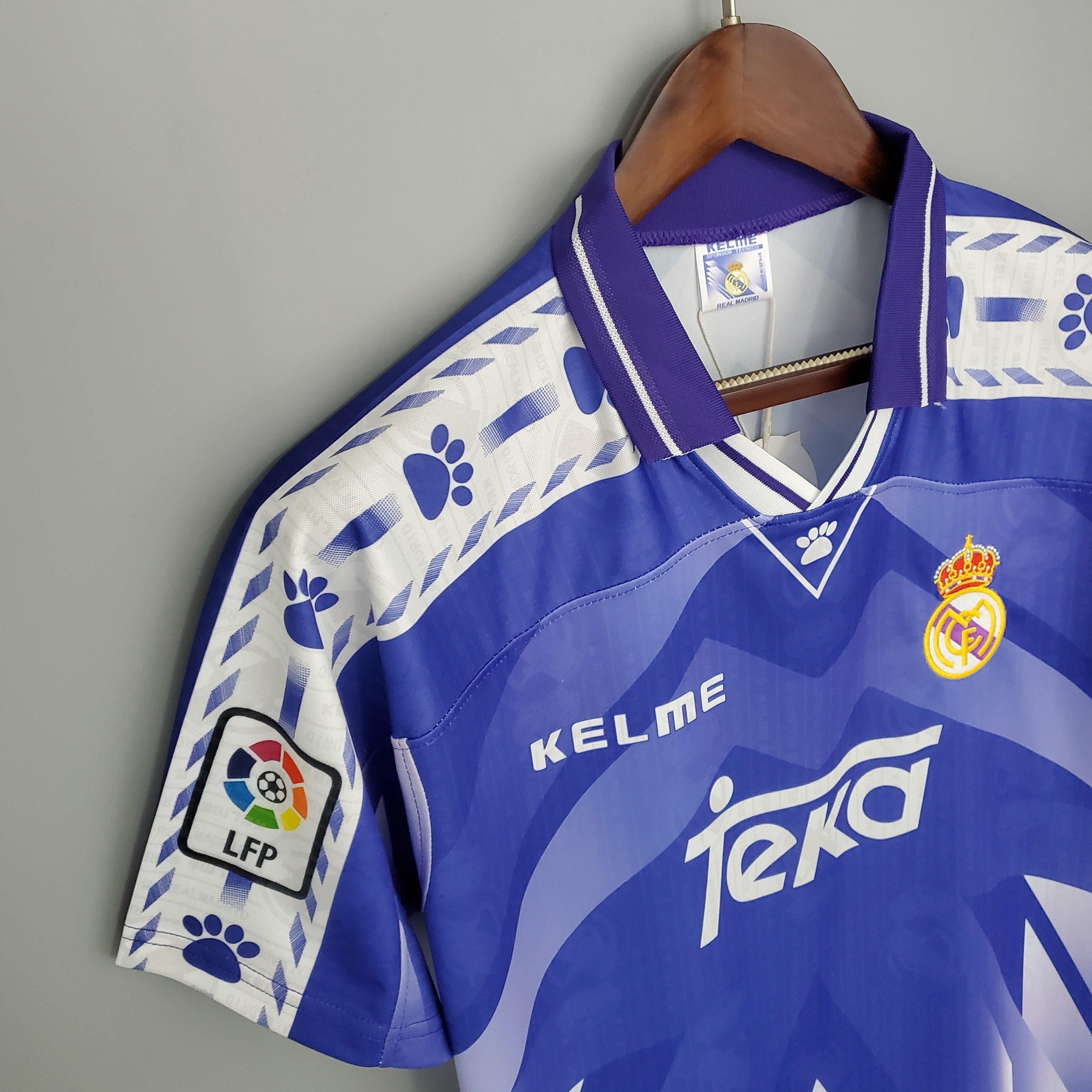 1990s Real Madrid Retro Football Shirt | Purple White Home