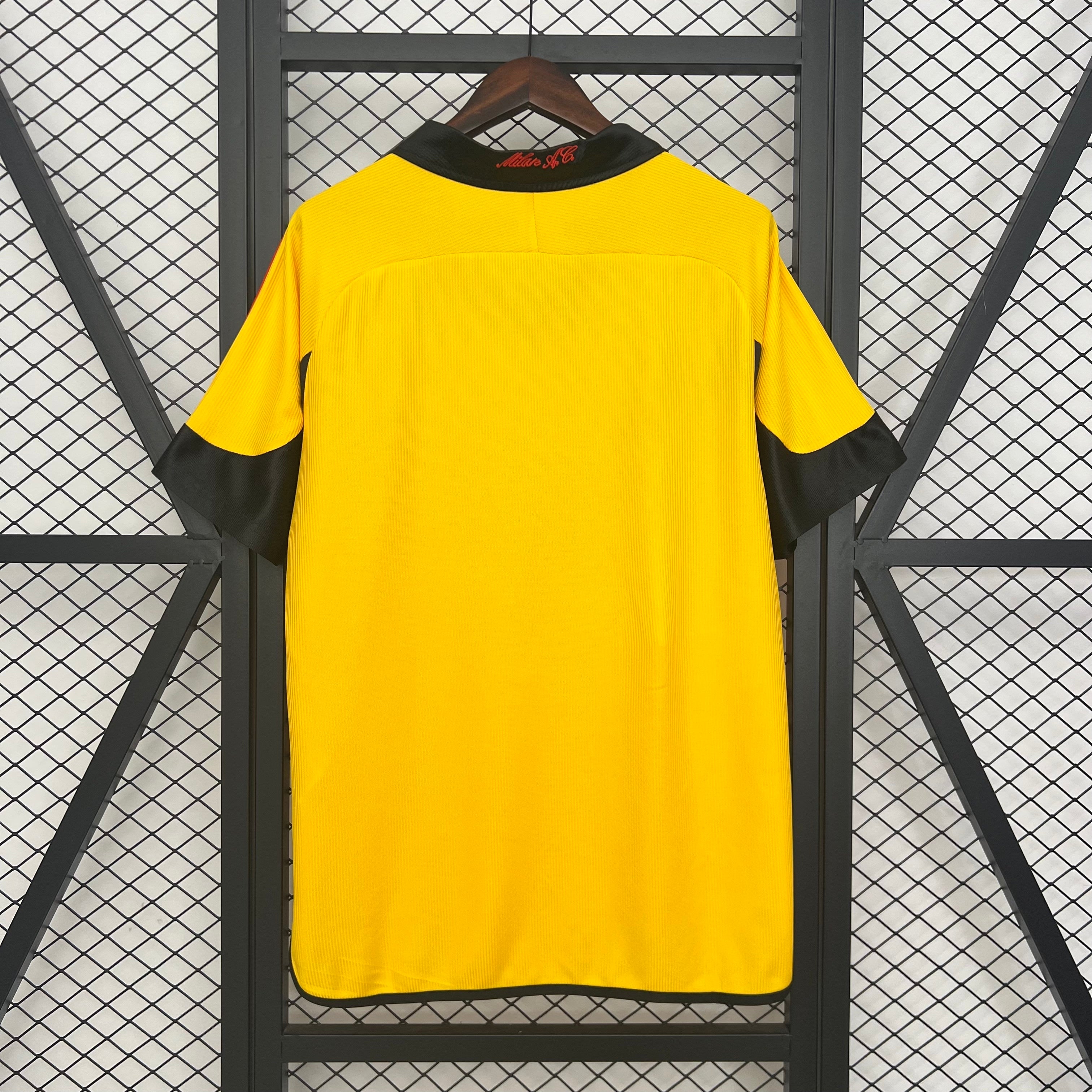 1990s AC Milan Retro Football Shirt | Yellow Black Home