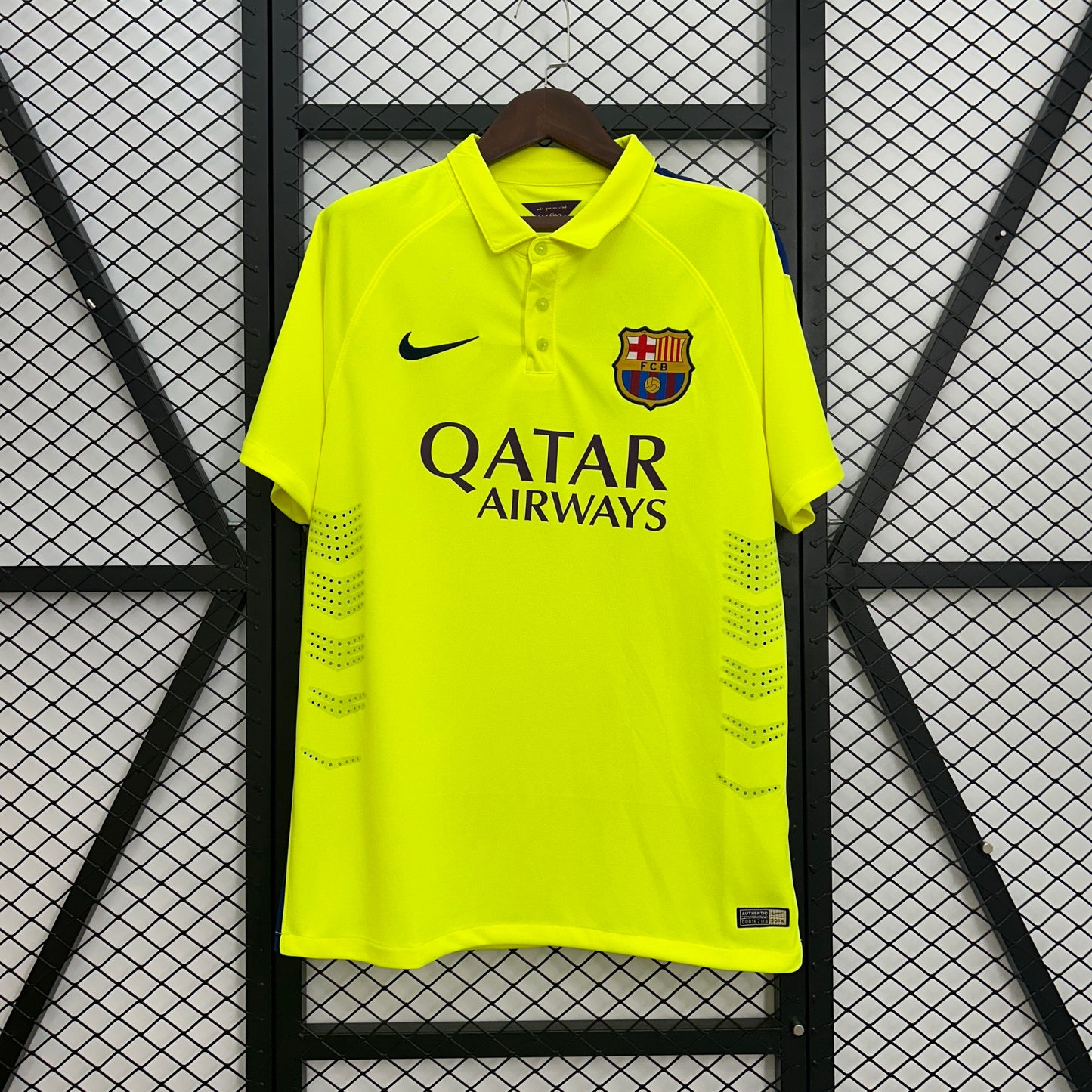 2010s Barcelona Retro Football Shirt | Yellow Black Away