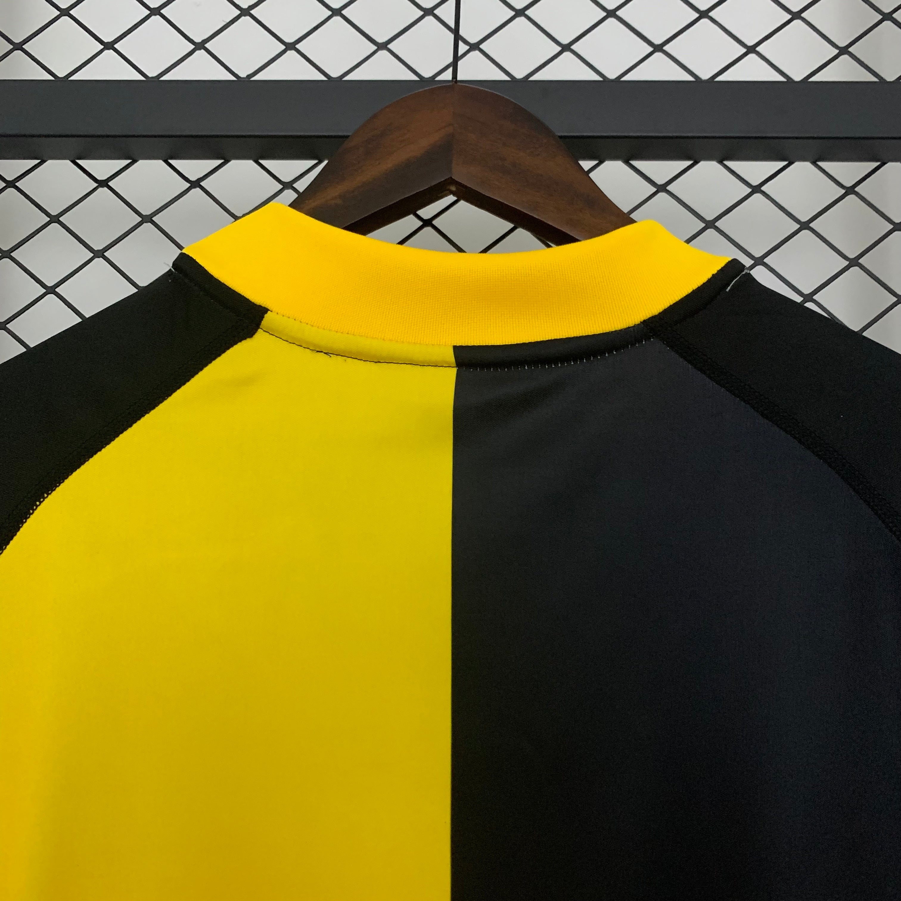 1990s Real Zaragoza Retro Football Shirt | Yellow Black Home