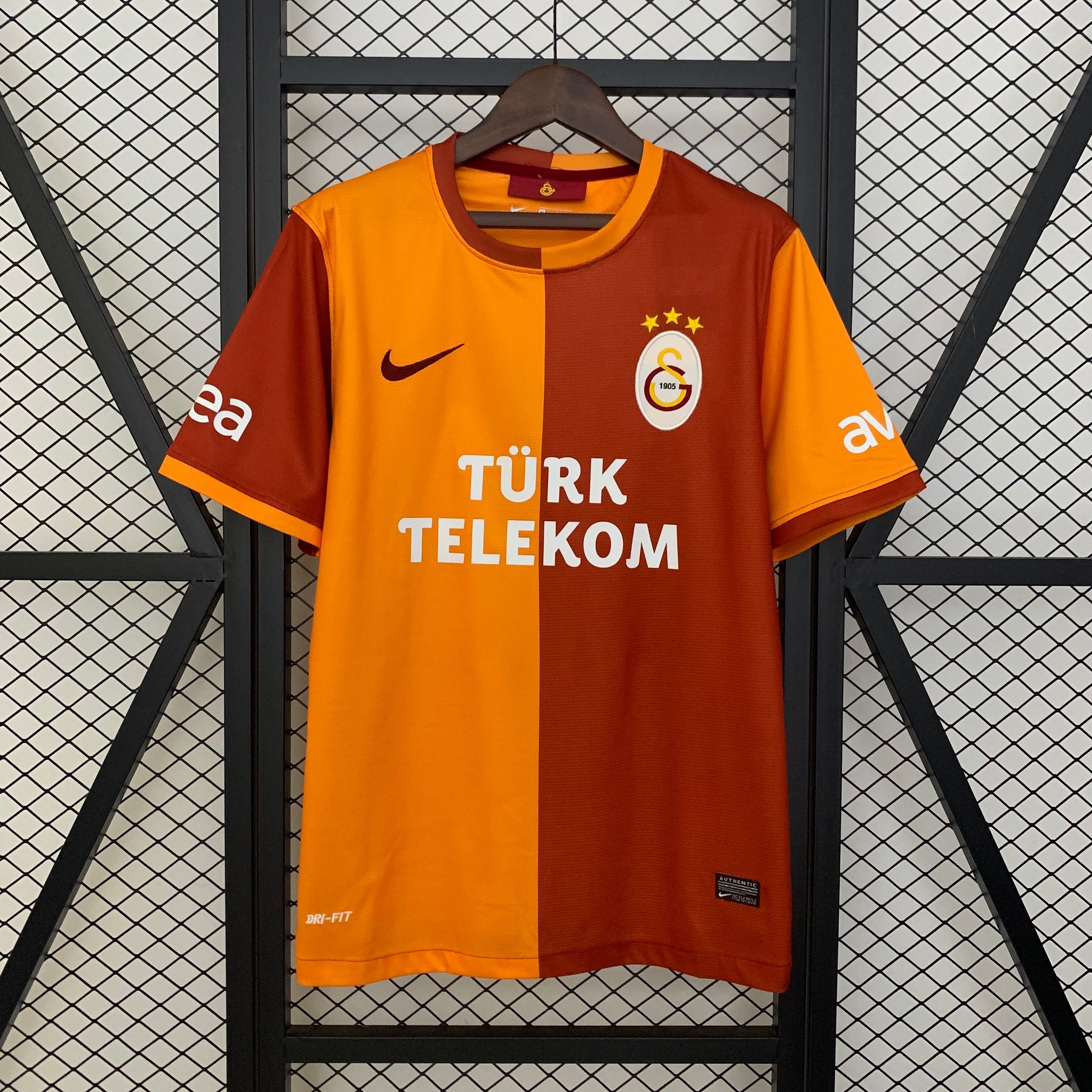 2000s Galatasaray Retro Football Shirt | Orange Red Home