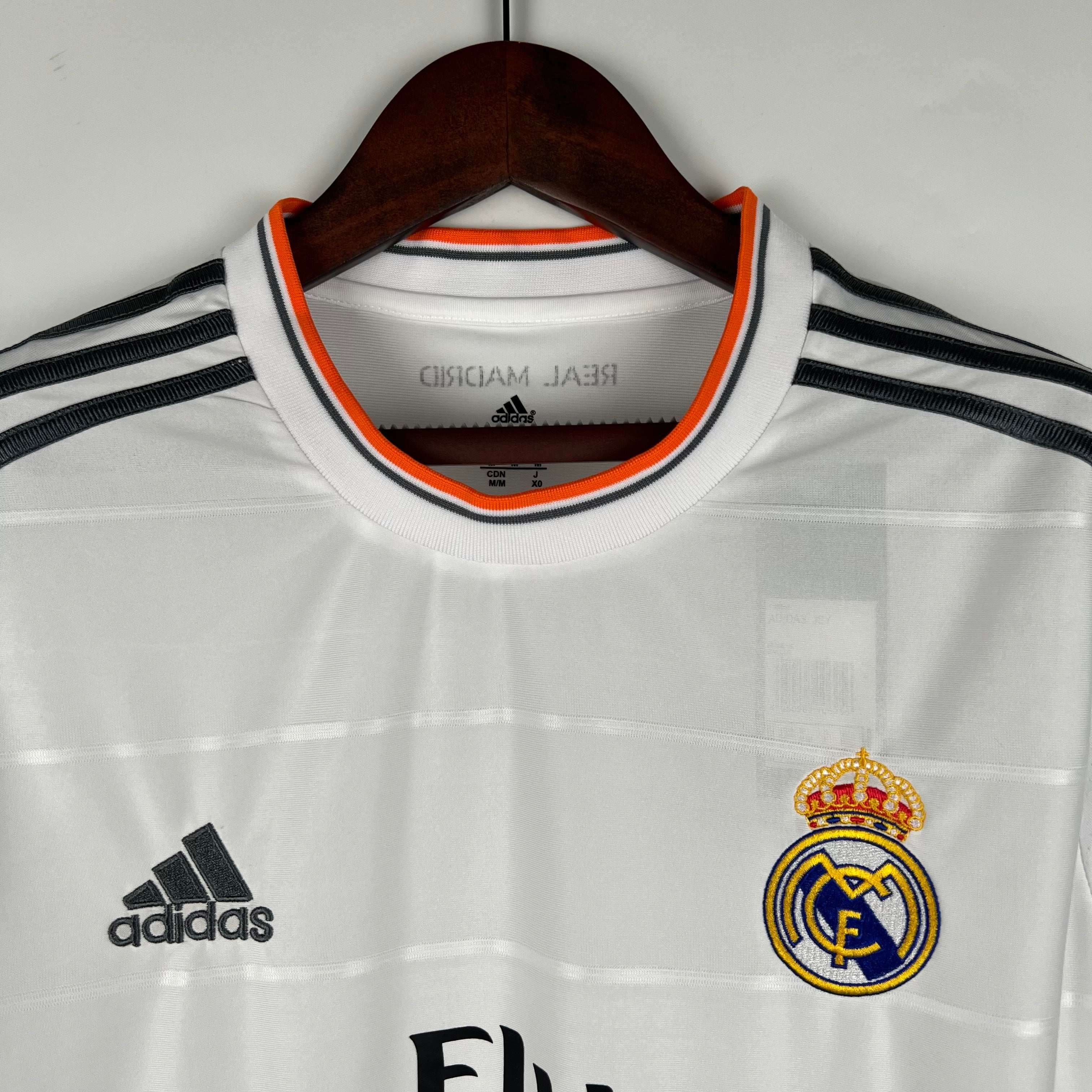 2010s Real Madrid Retro Football Shirt | White Orange Home