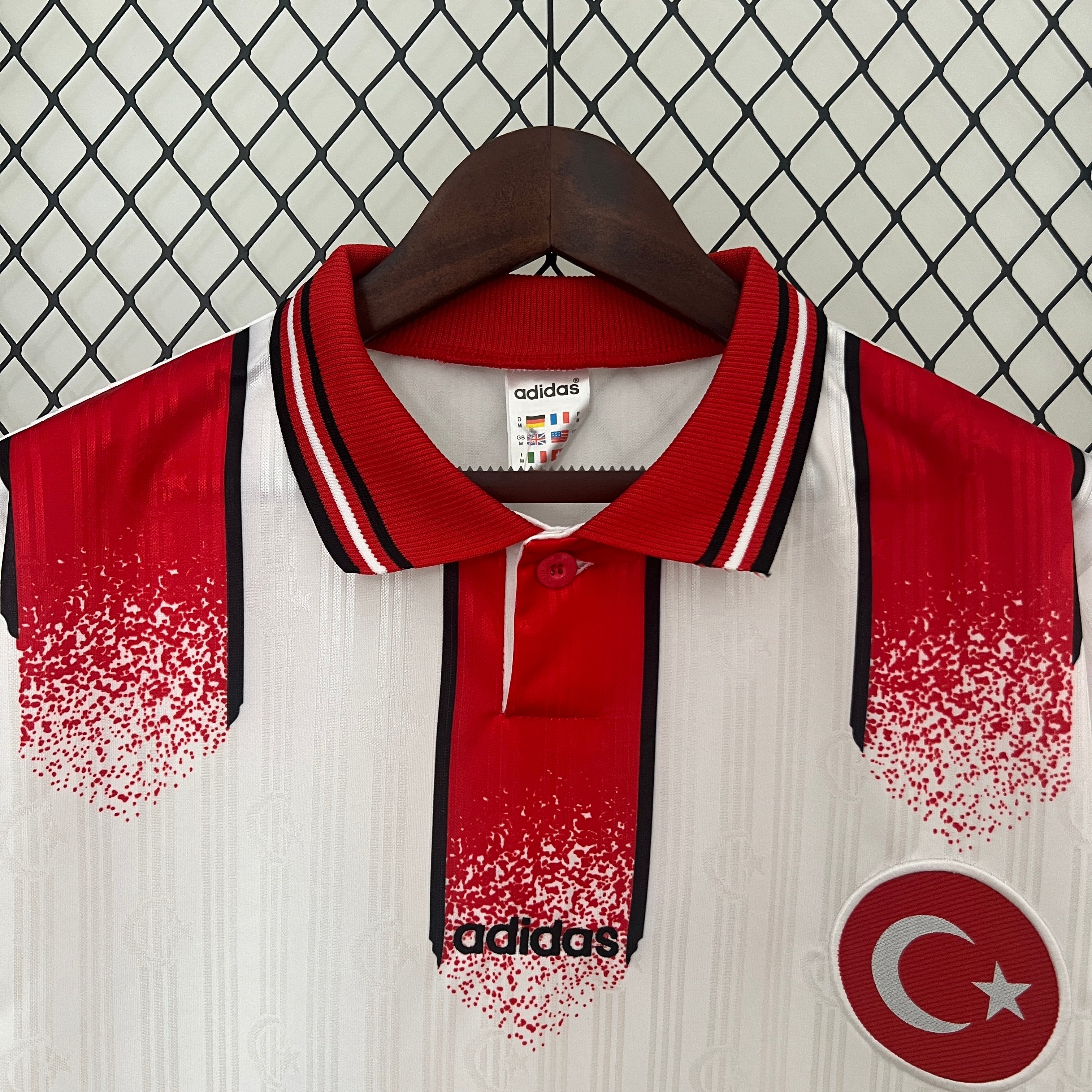 1990s Turkey Retro Football Shirt | White Red Home
