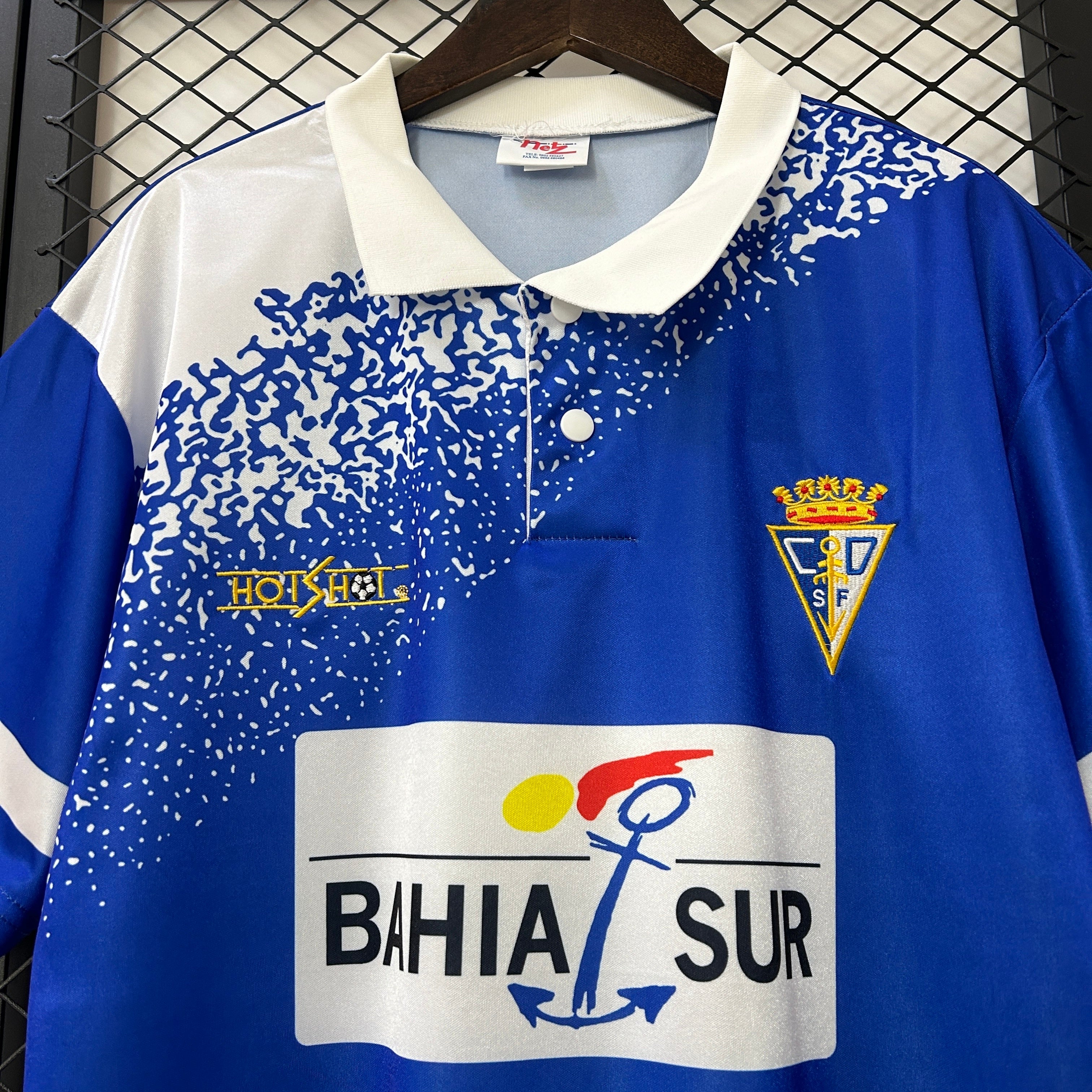 1990s Cadiz Retro Football Shirt | Blue White Home