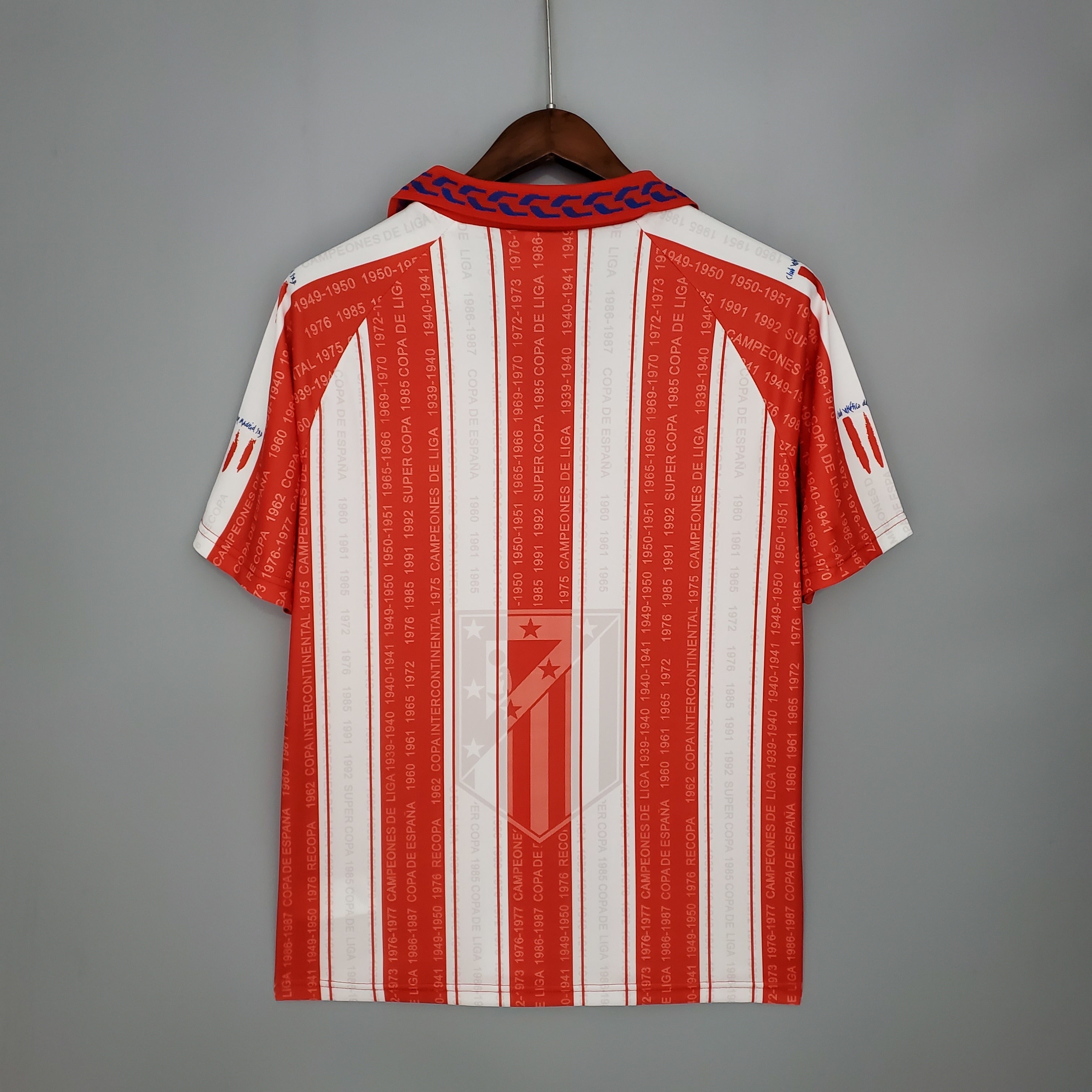 1990s Atletico Madrid Retro Football Shirt | Red White Home