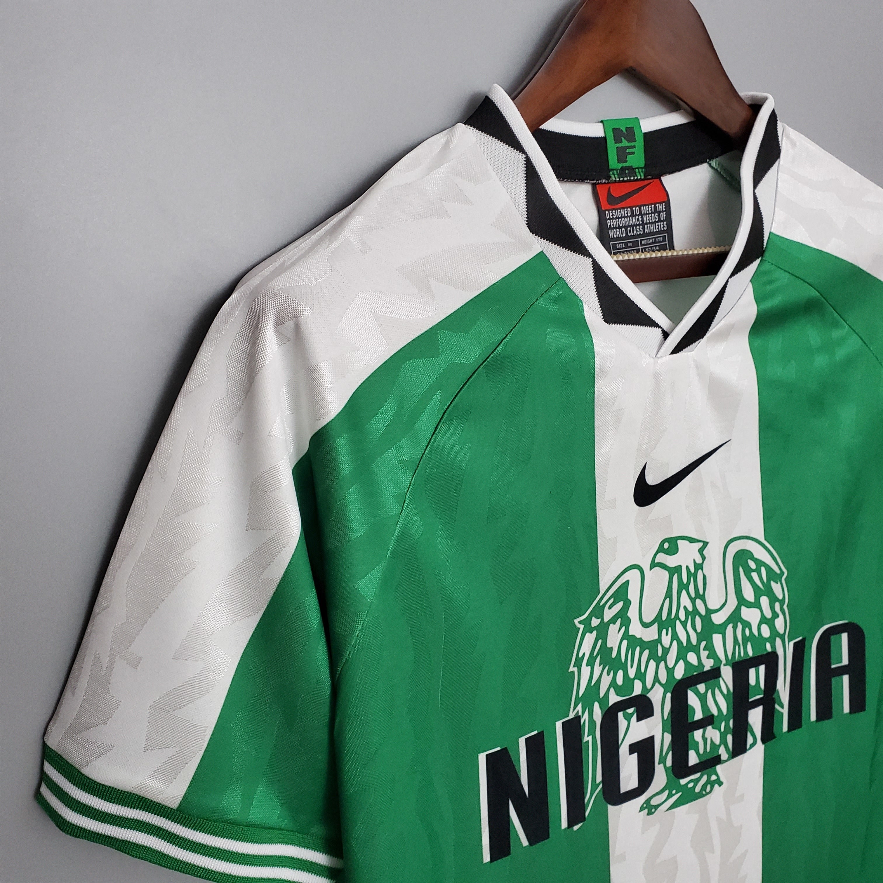 1990s Nigeria Retro Football Shirt | Green White Home