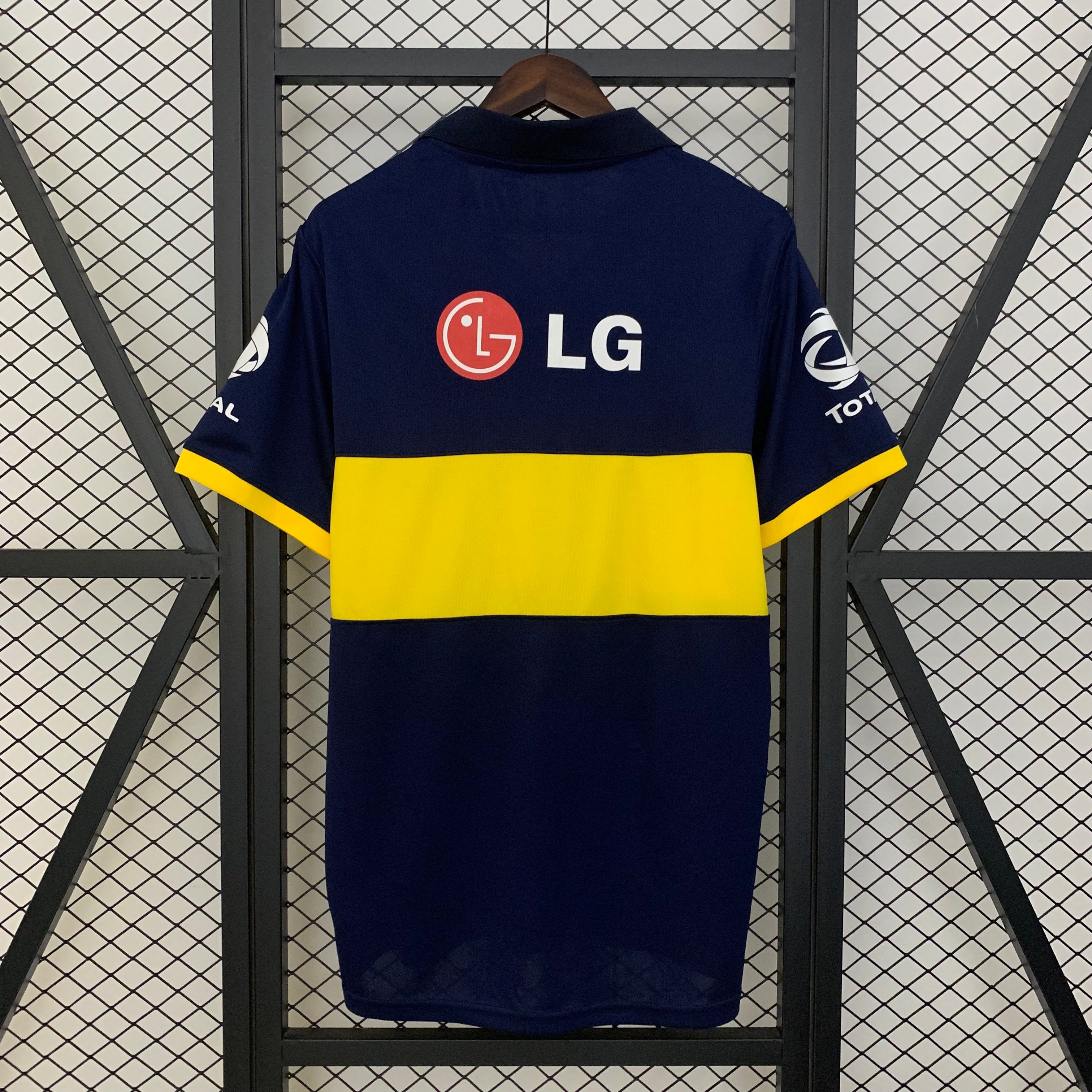 2000s Boca Juniors Retro Football Shirt | Navy Yellow Home
