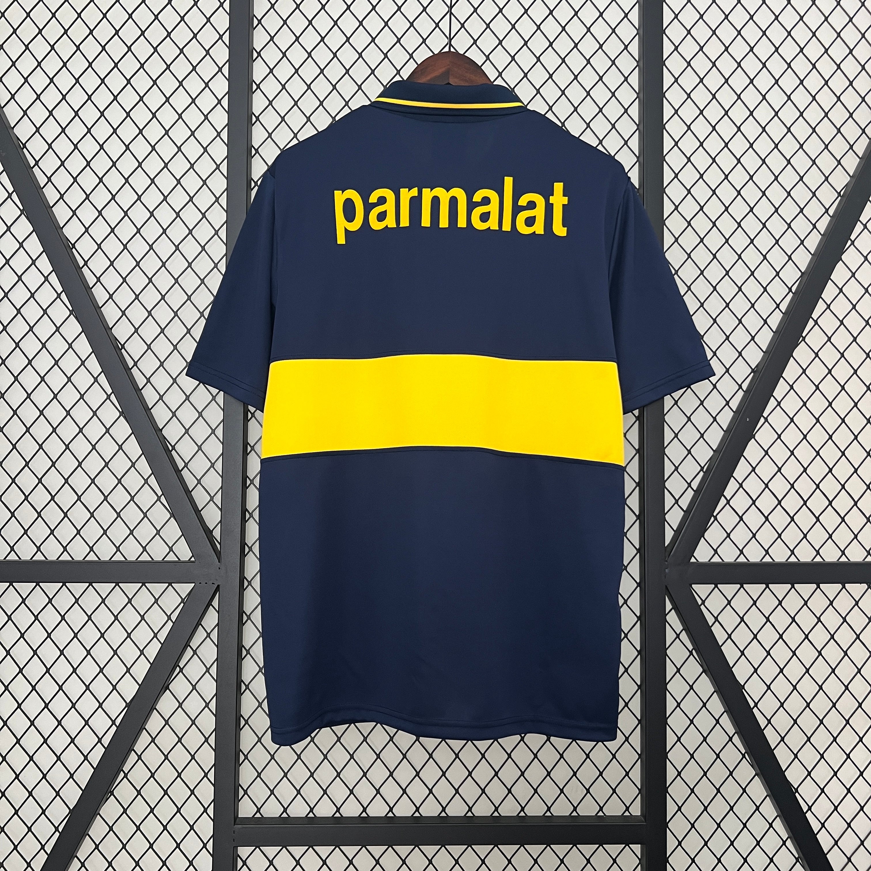1990s Parma Retro Football Shirt | Navy Yellow Home