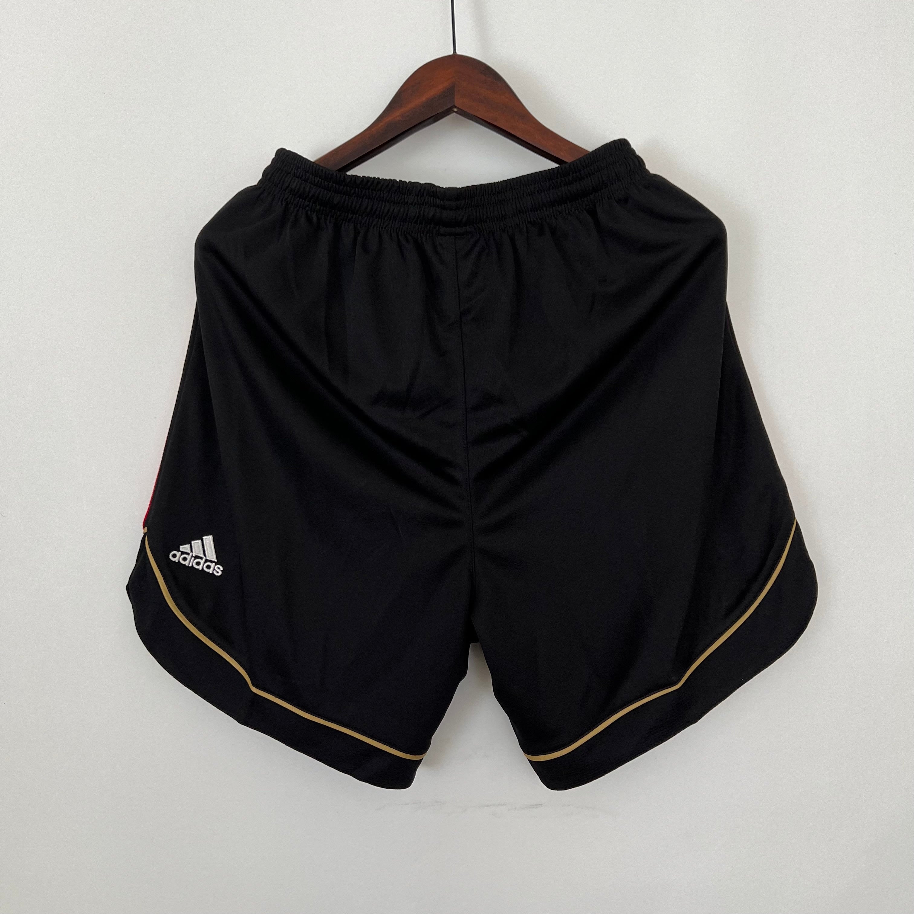 2000s AC Milan Retro Football Shorts | Black Red Third