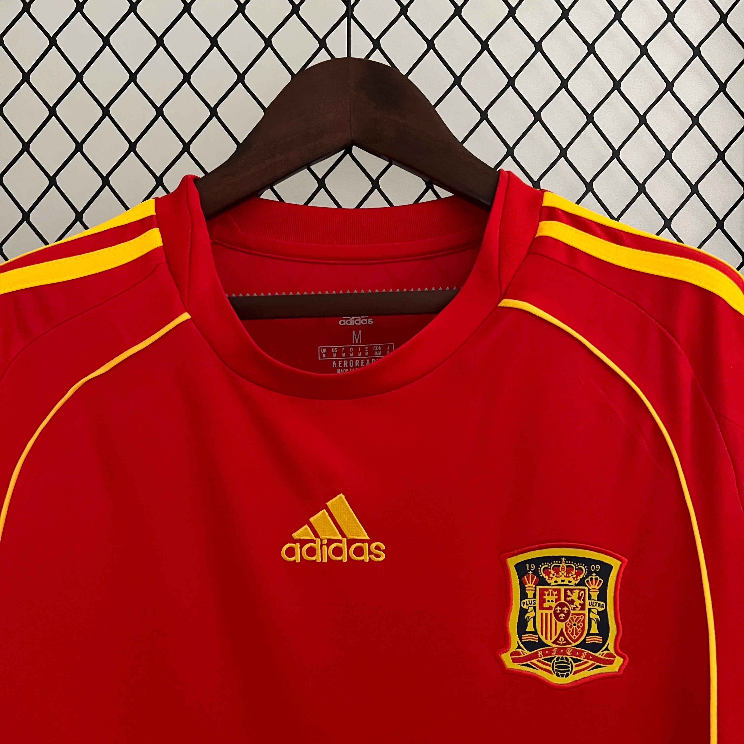 2000s Spain Retro Football Shirt | Red Yellow Home