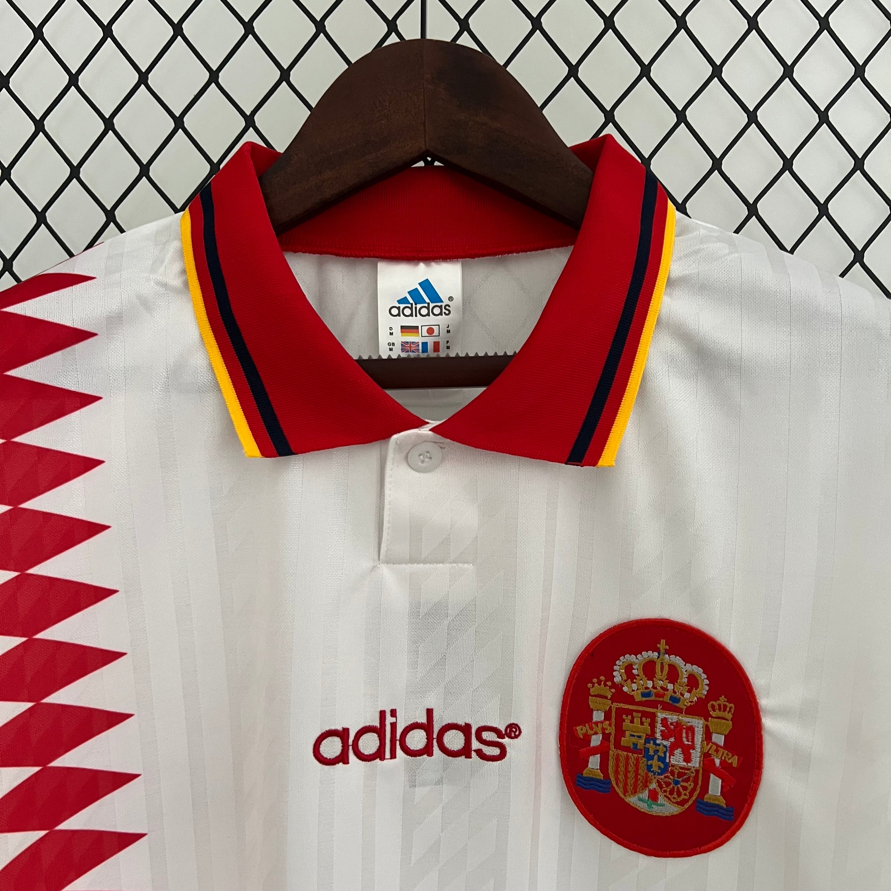 1990s Spain Retro Football Shirt | White Red Home