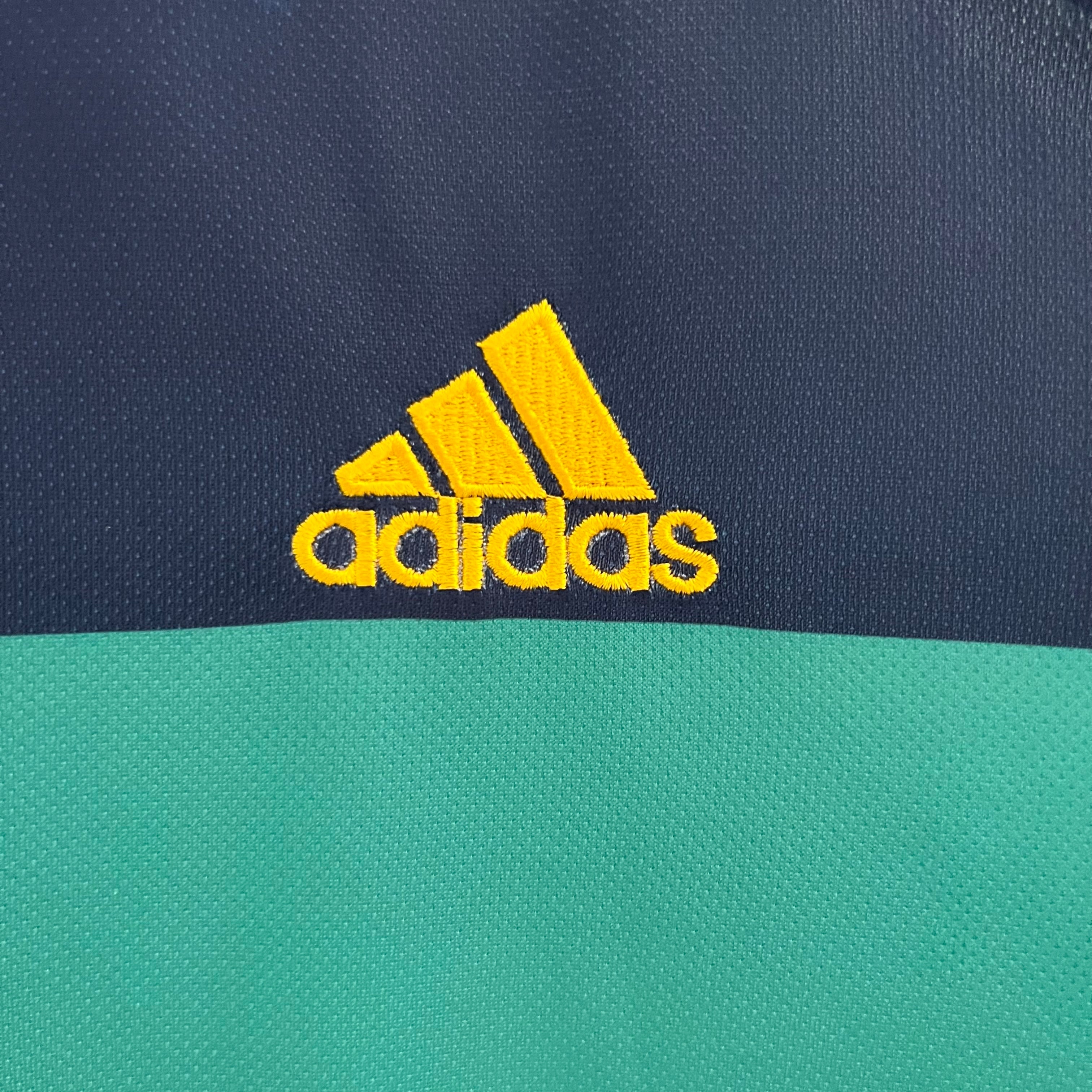 2000s Spain Retro Football Shirt | Teal Navy Home
