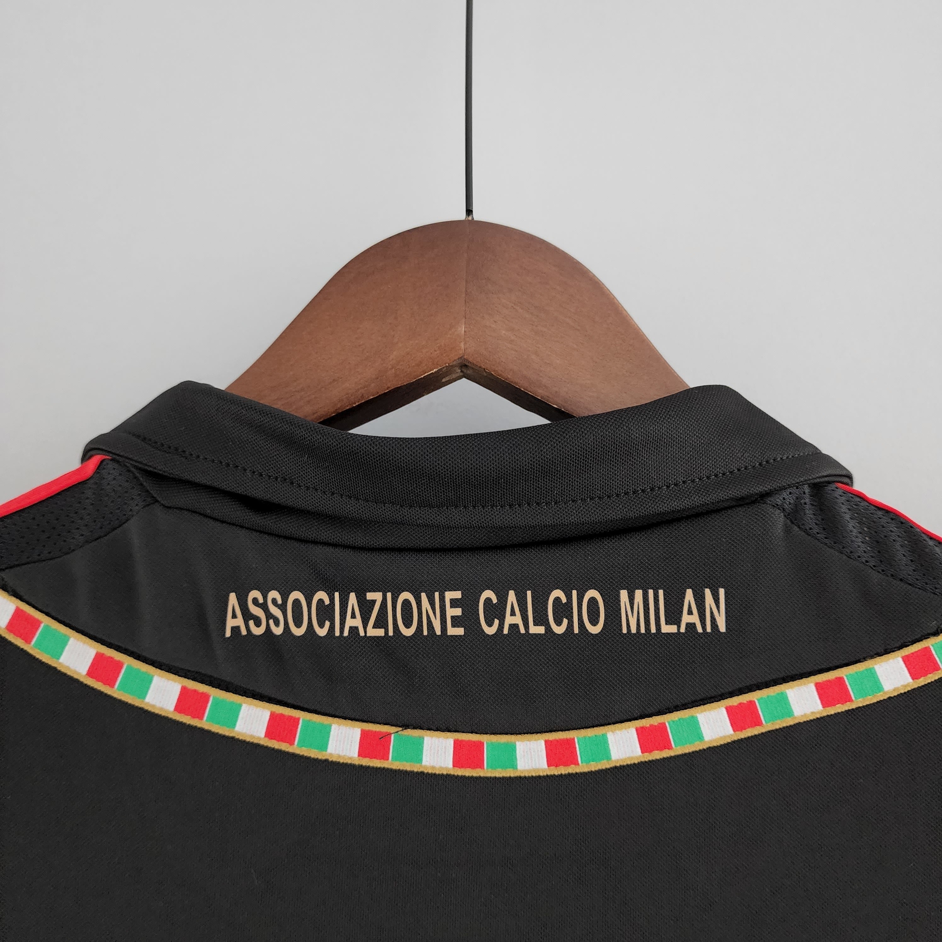 2010s AC Milan Retro Football Shirt | Black Red Home