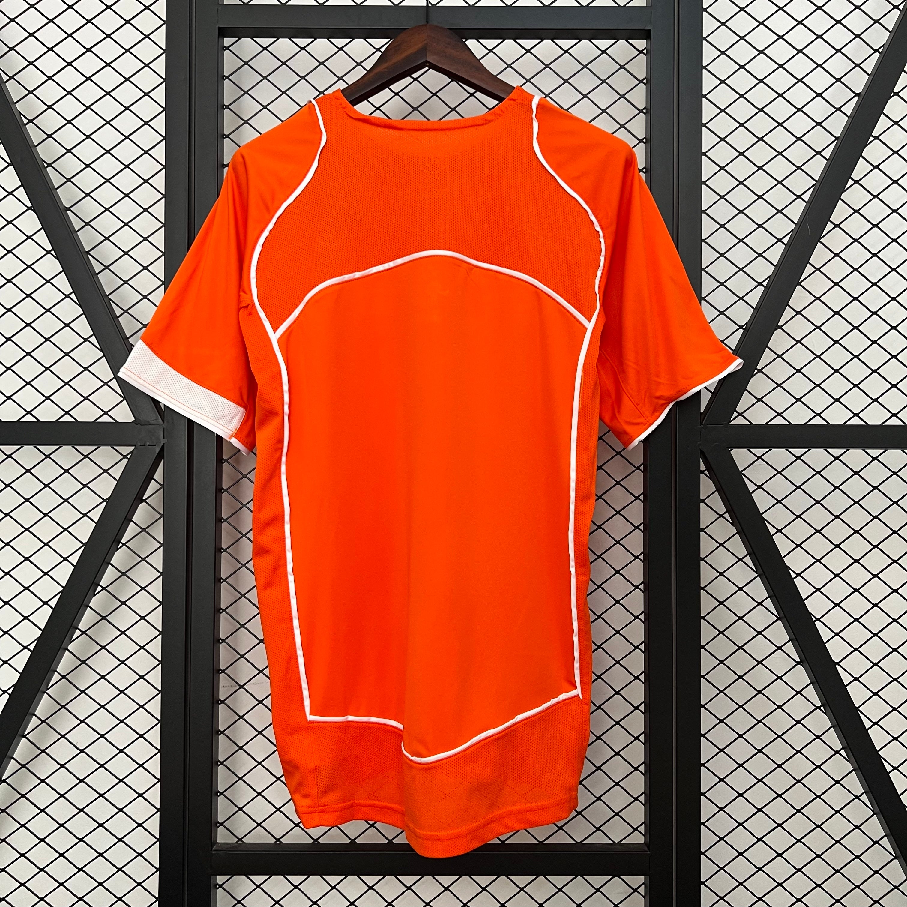 2000s Netherlands Retro Football Shirt | Orange White Home