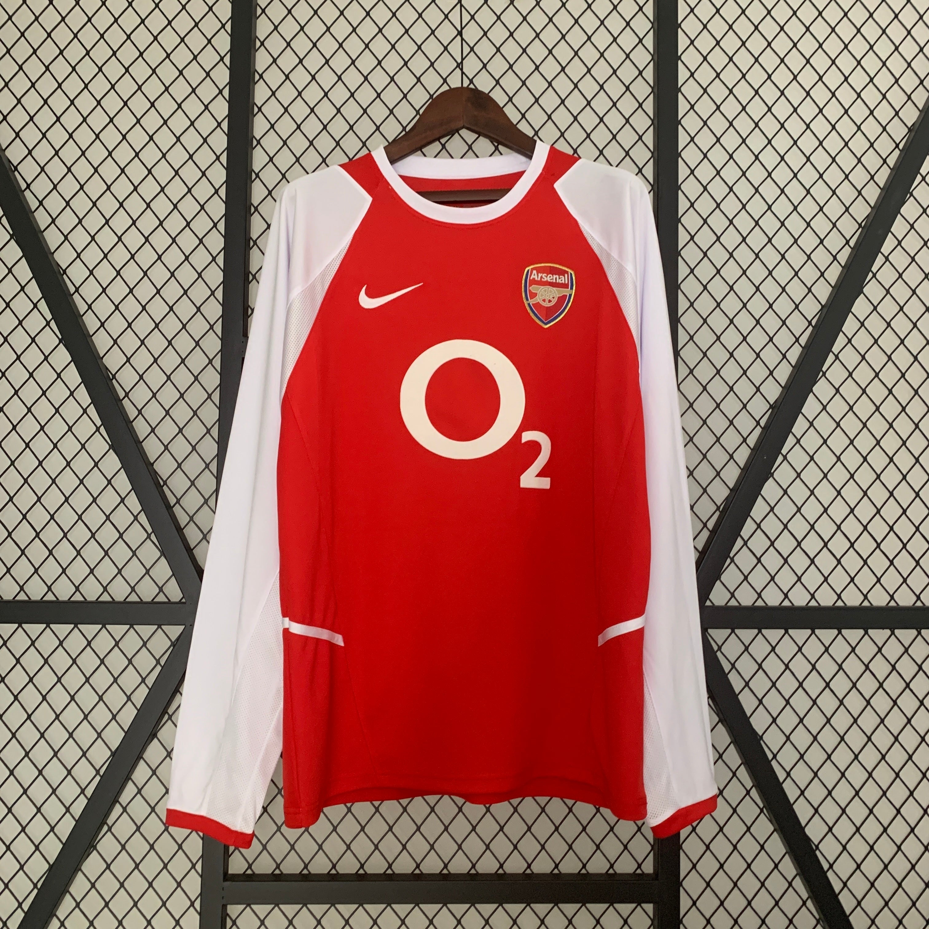 2000s Arsenal Retro Football Shirt | Red White Home