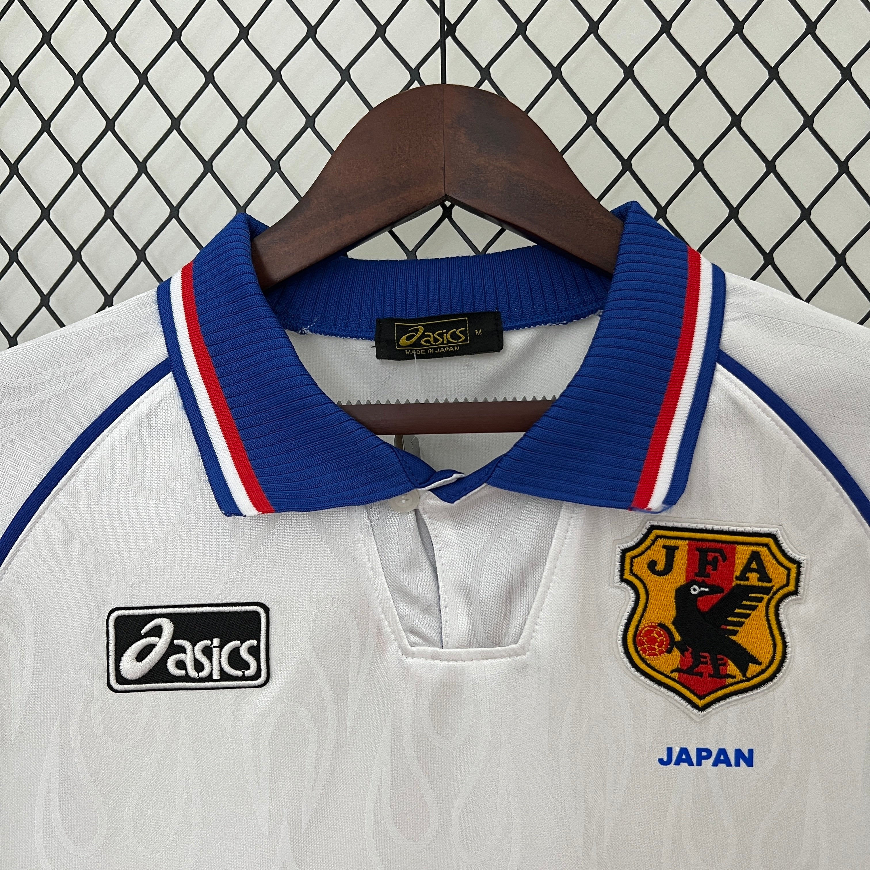 1990s Japan Retro Football Shirt | White Blue Home