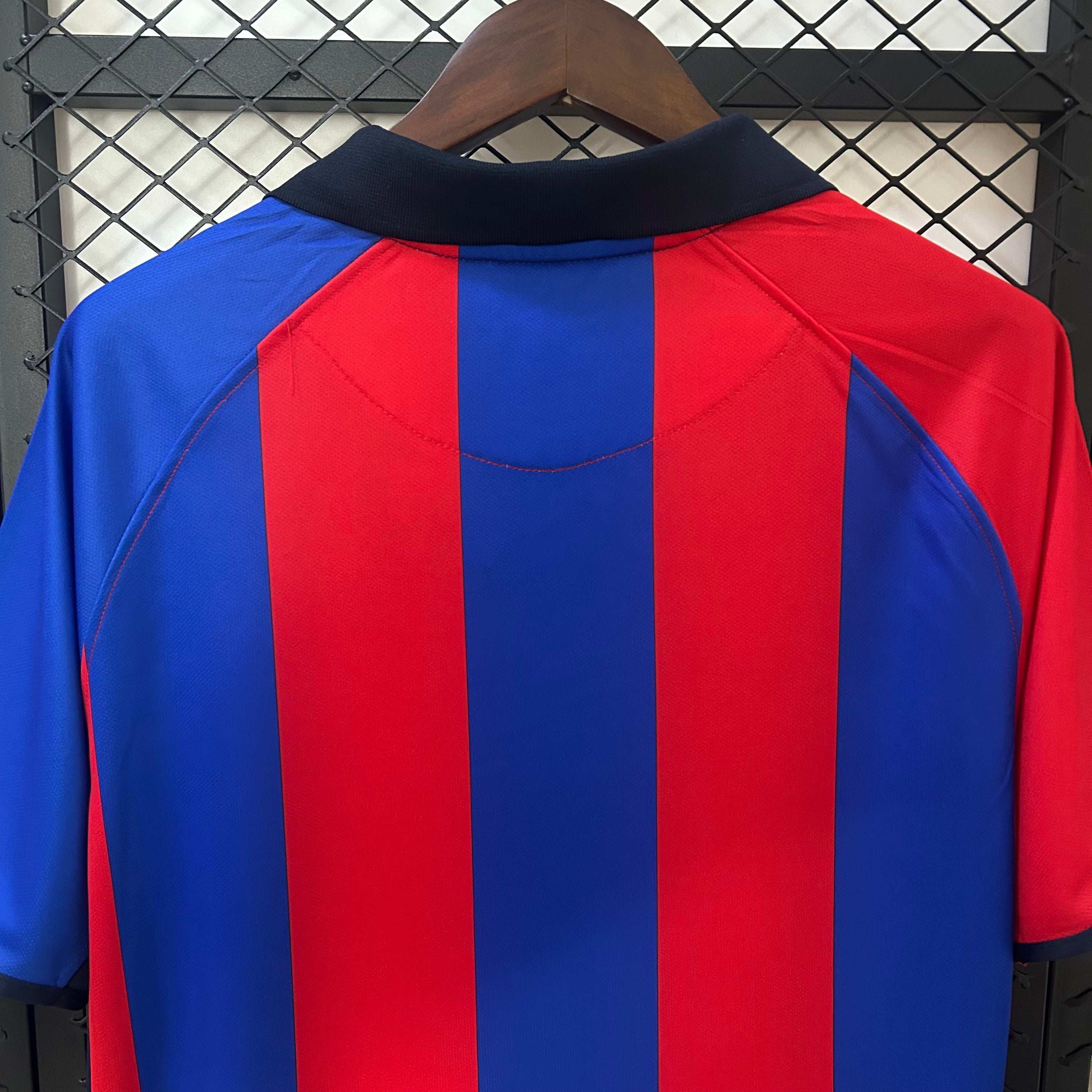 1990s Barcelona Retro Football Shirt | Red Blue Home