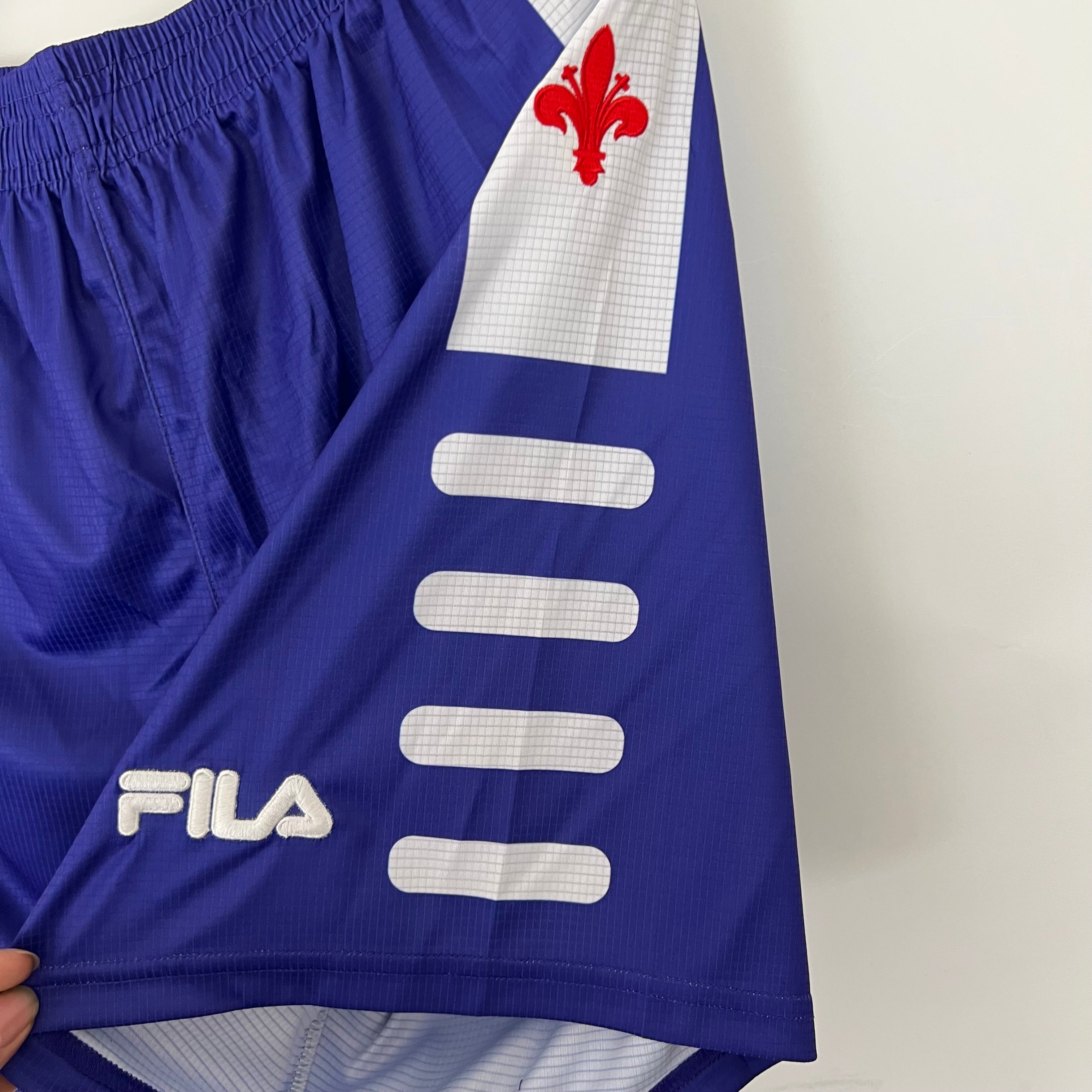 1990s Fiorentina Retro Football Shorts | Blue White Home