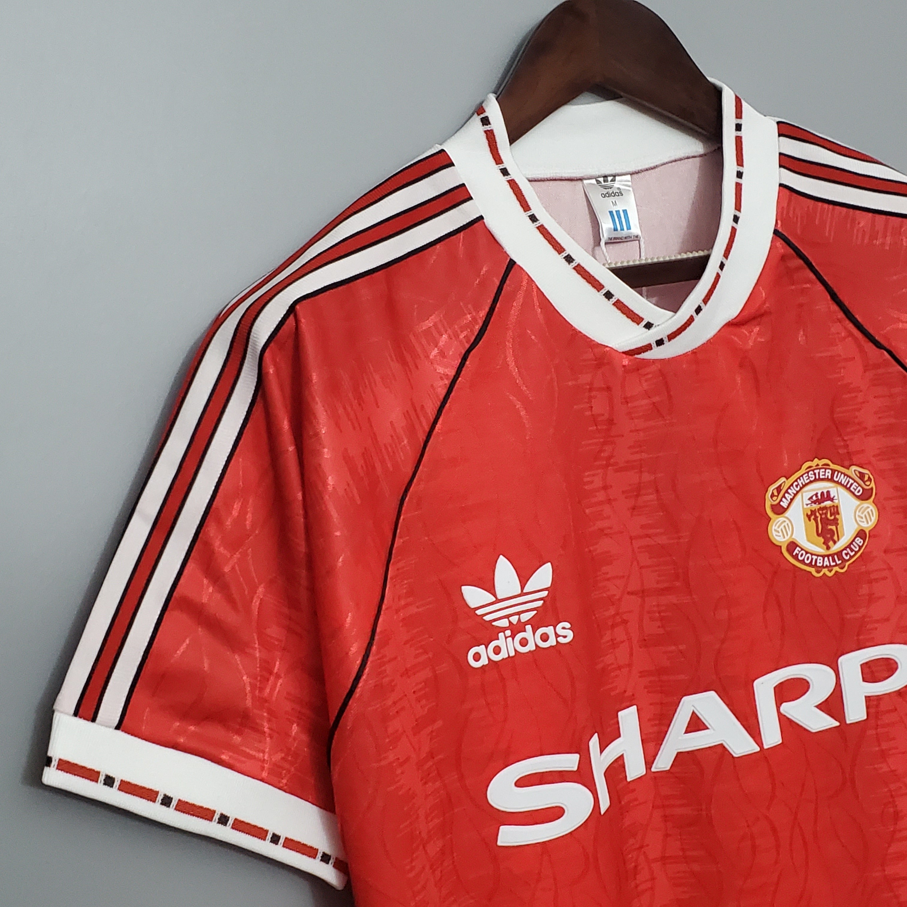 1990s Manchester United Retro Football Shirt | Red White Home