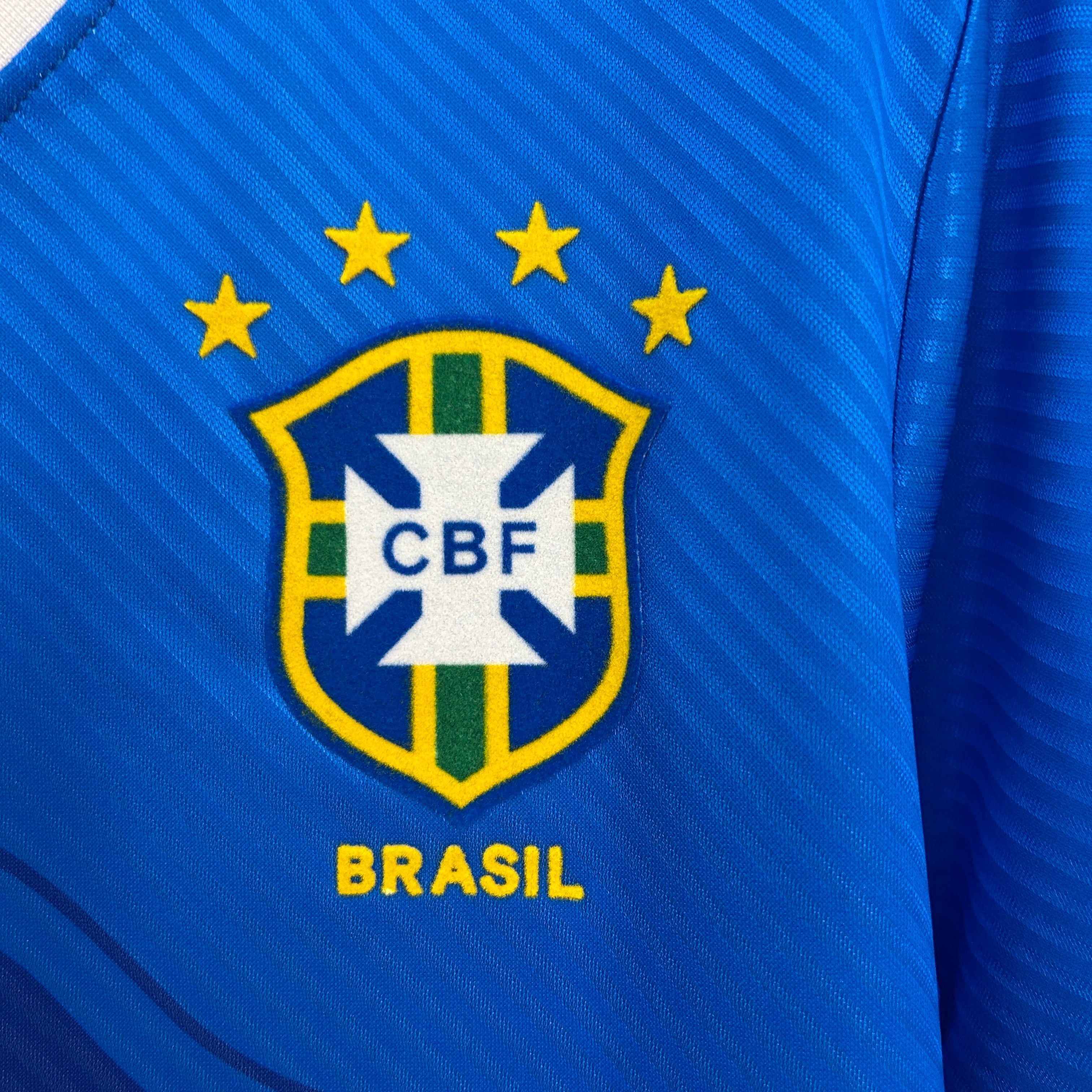 1990s Brazil Retro Football Shirt | Blue White Home