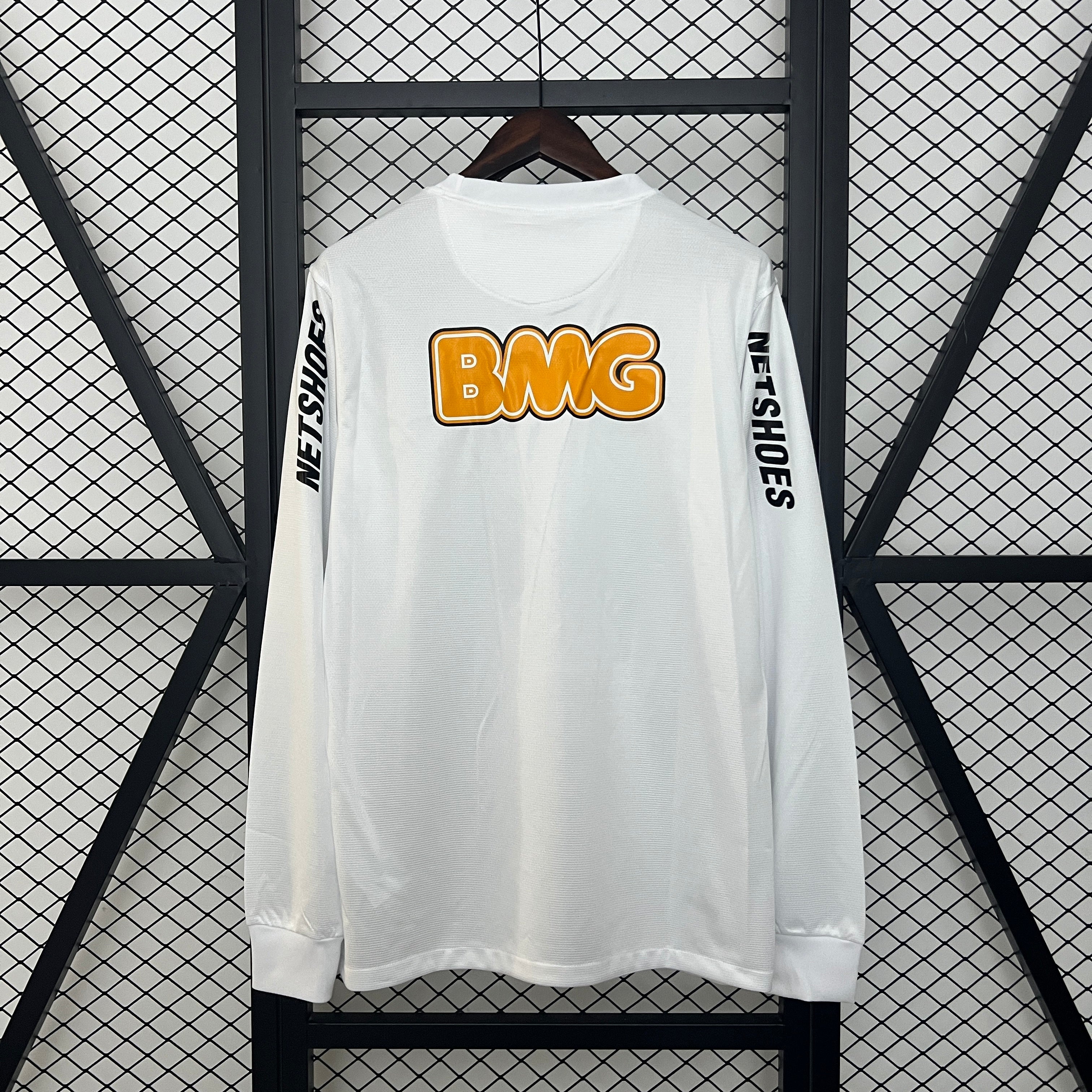 2000s Santos Retro Football Shirt | White Orange Home