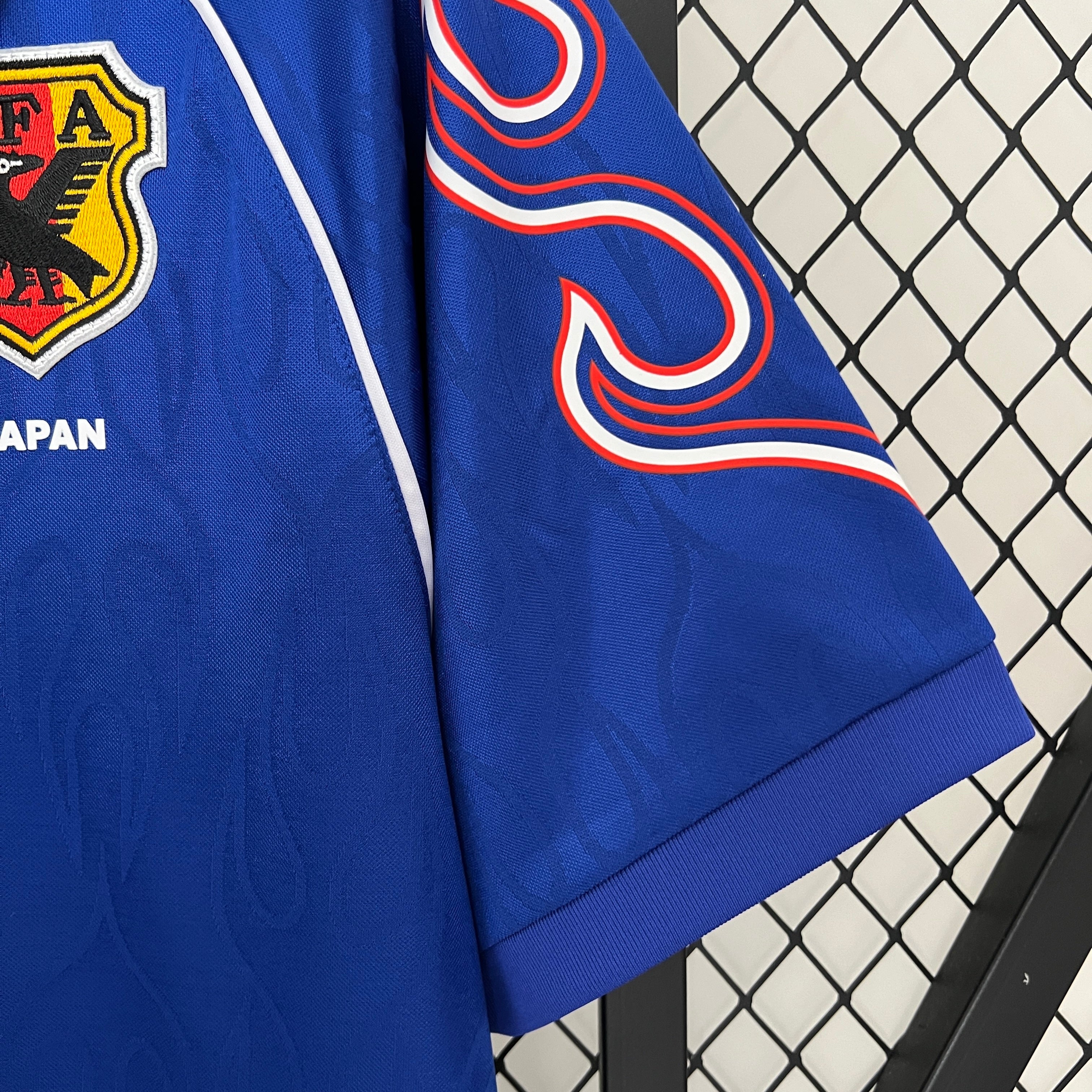 1990s Japan Retro Football Shirt | Blue White Home