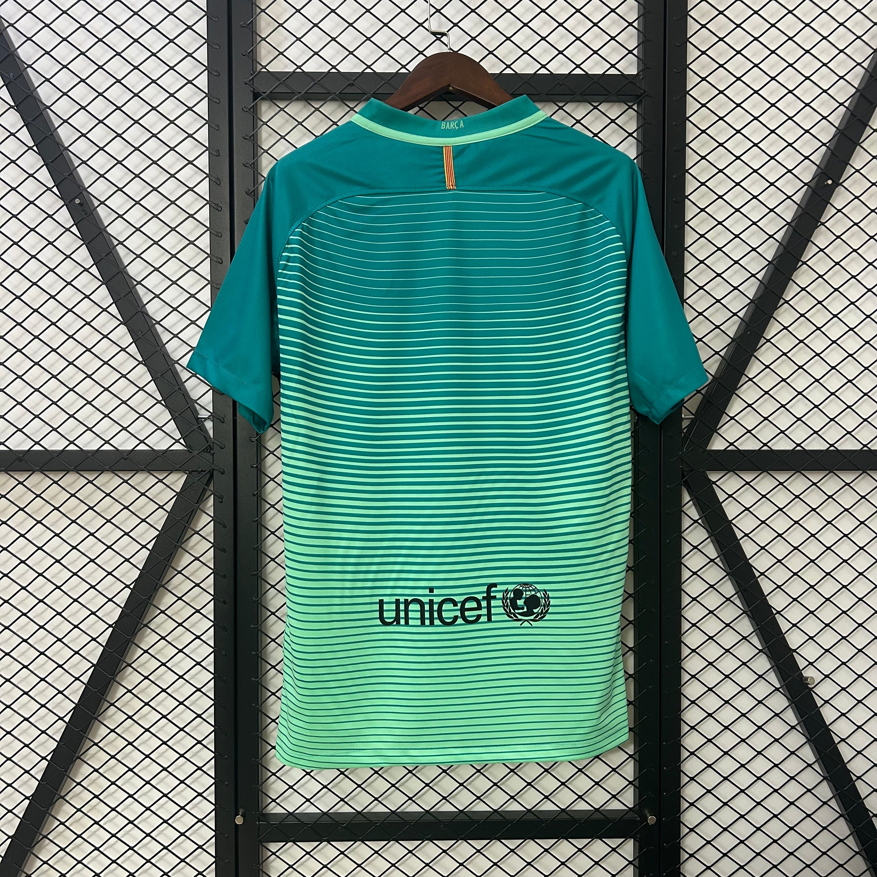 2010s Barcelona Retro Football Shirt | Teal Mint Home