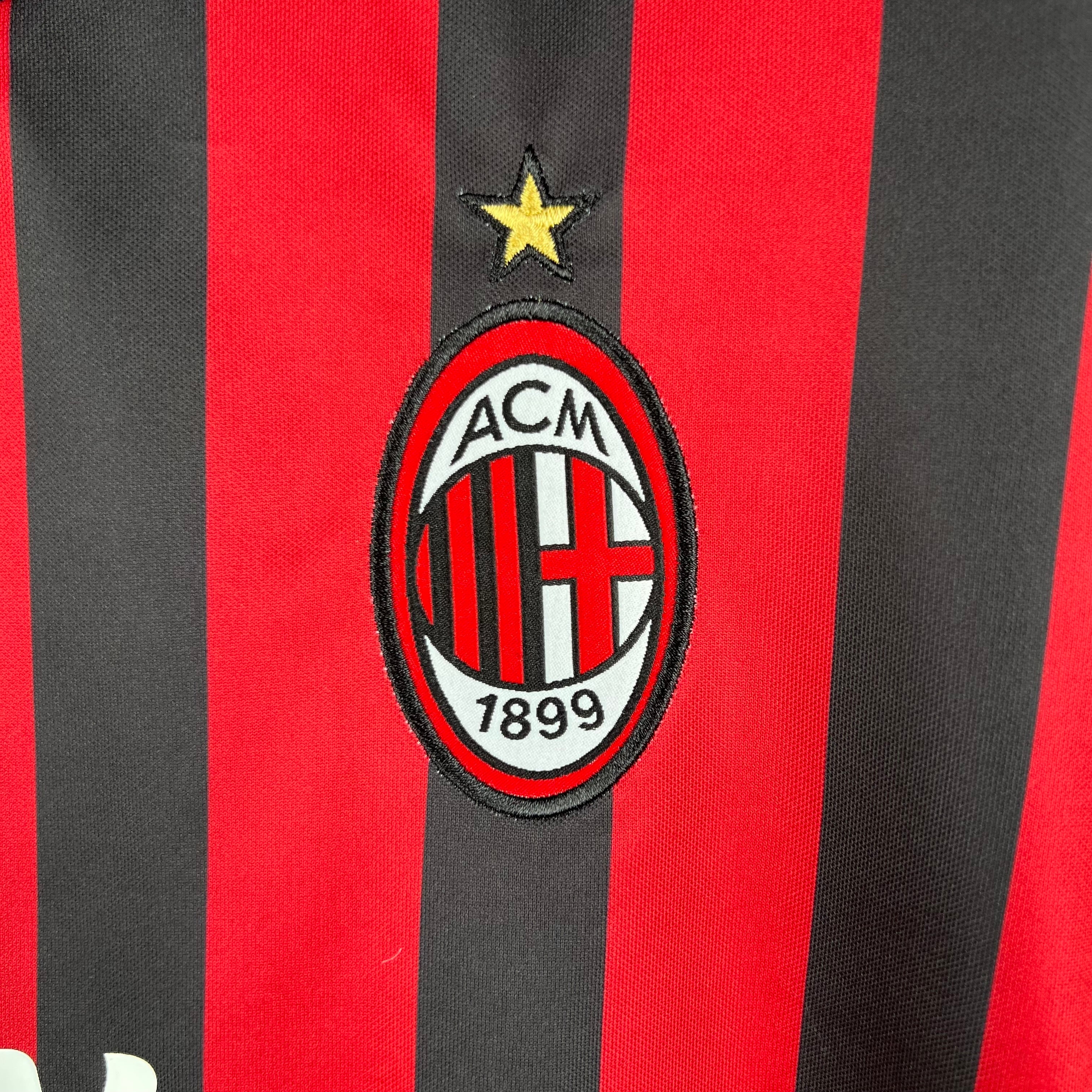 2010s AC Milan Retro Football Shirt | Red Black Home
