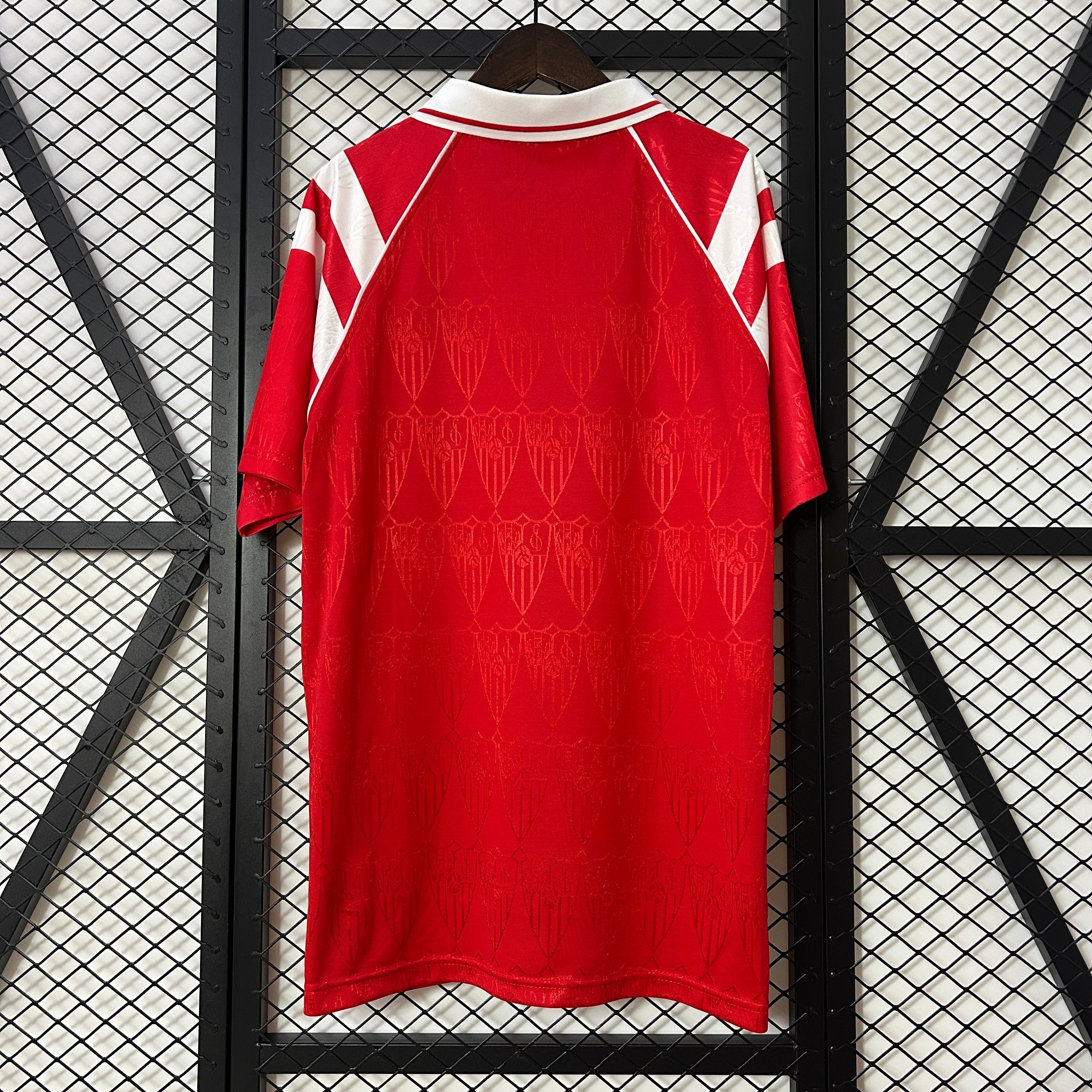 1990s Sevilla Retro Football Shirt | Red White Home