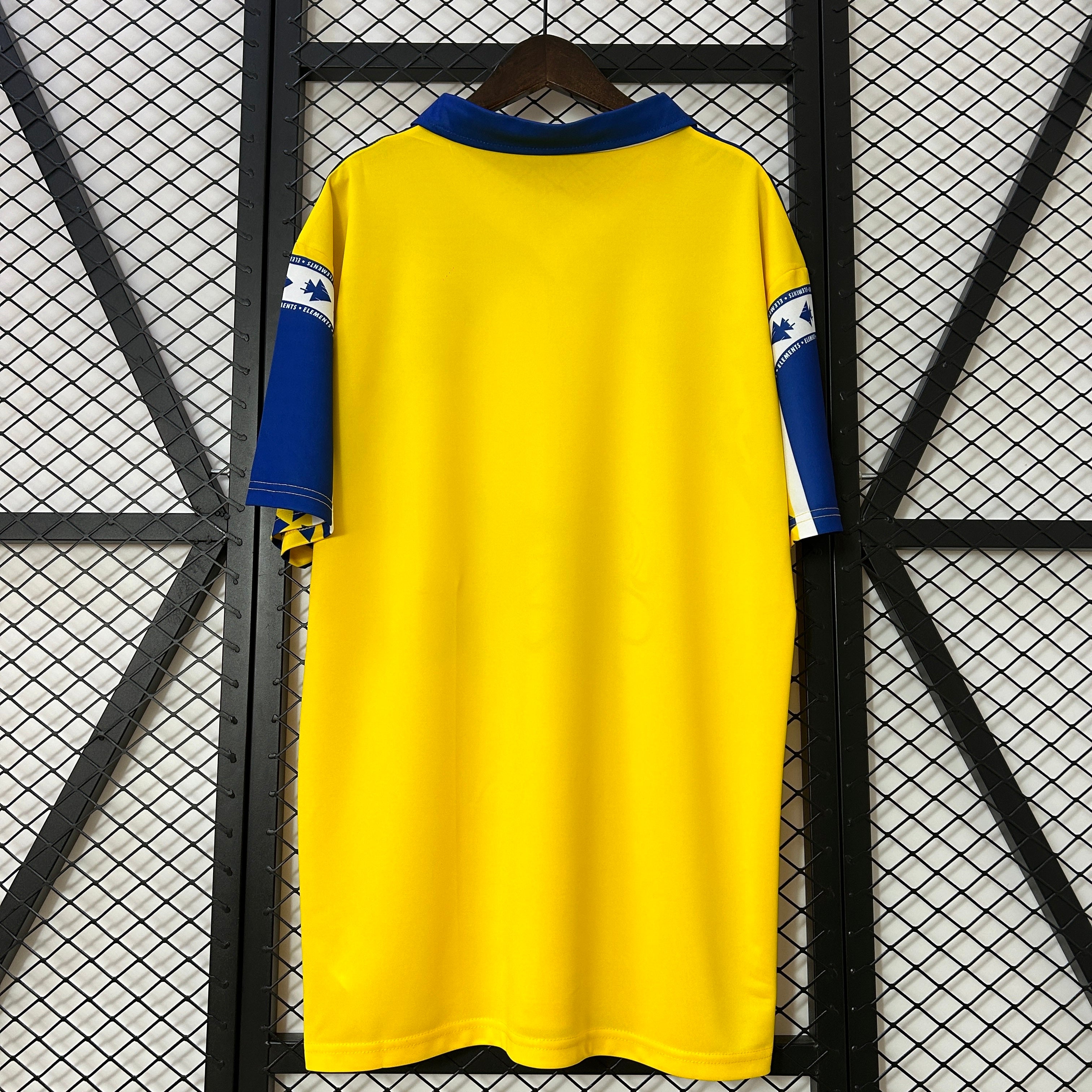 1990s Cadiz Retro Football Shirt | Yellow Blue Home