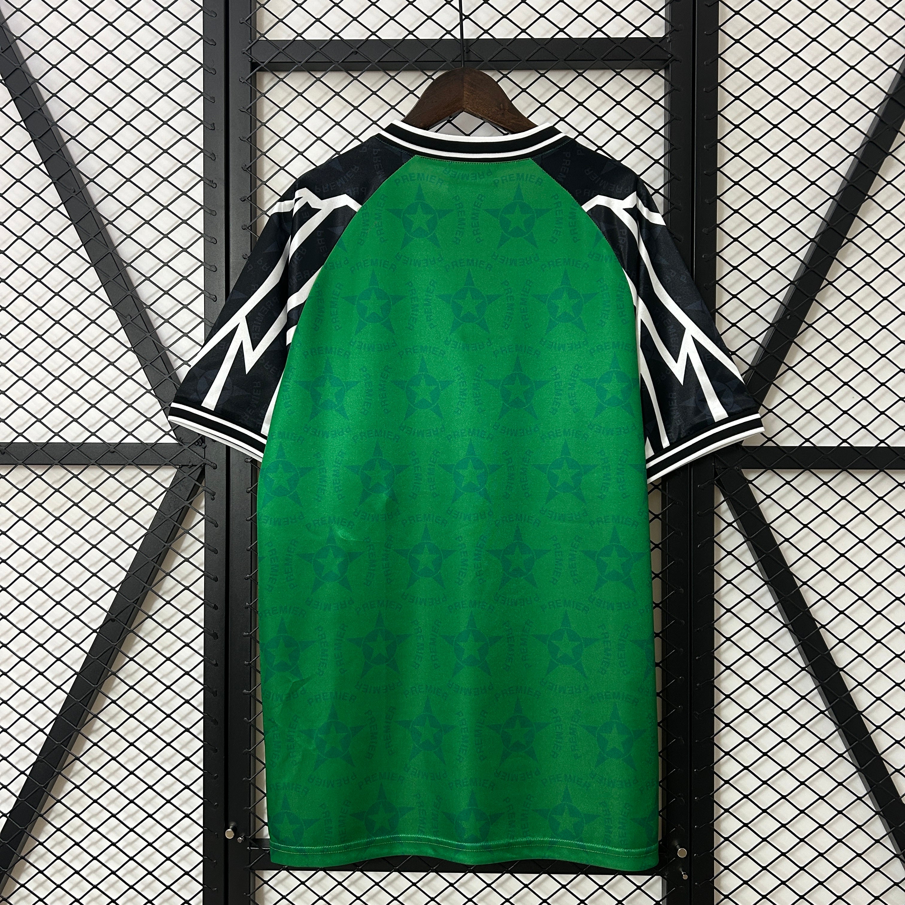 1990s Nigeria Retro Football Shirt | Green Black Home