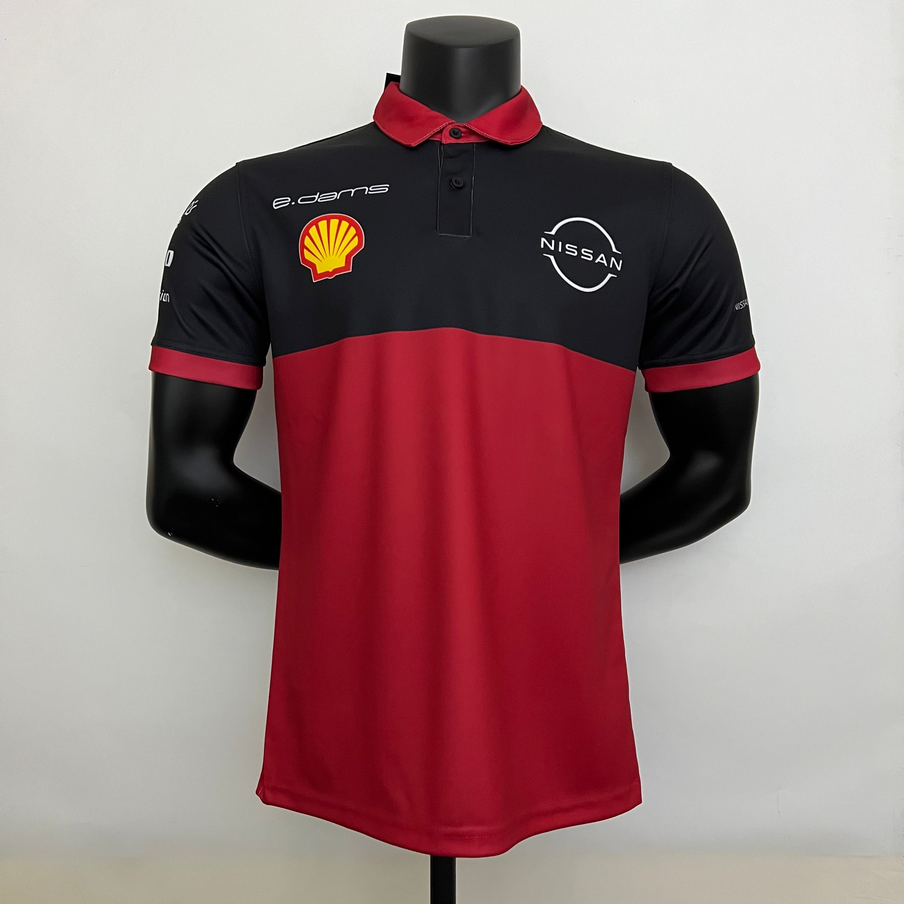 Nissan e.dams F1 2023 Polo – Player Fit | Black Red