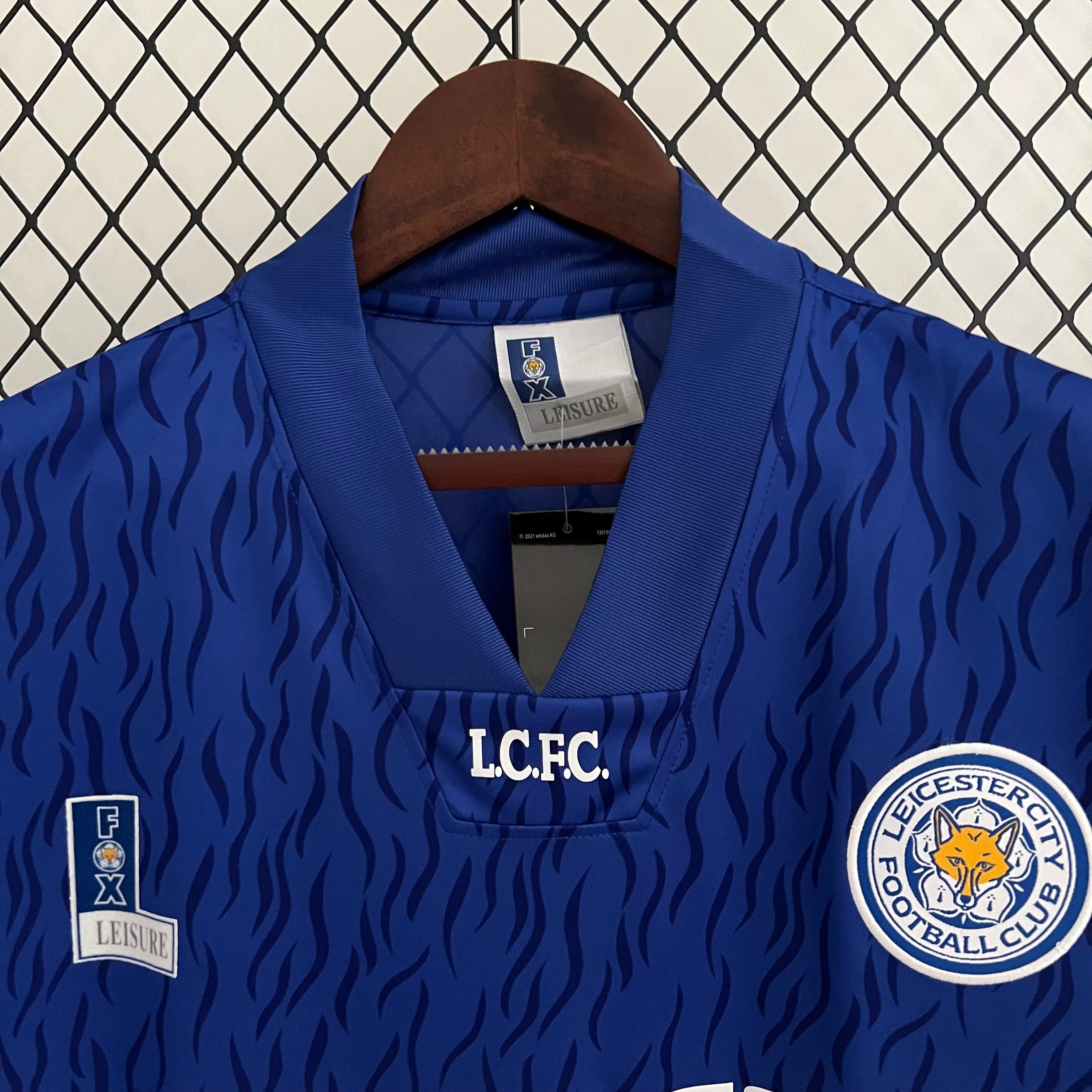 1990s Leicester City Retro Football Shirt | Blue White Home