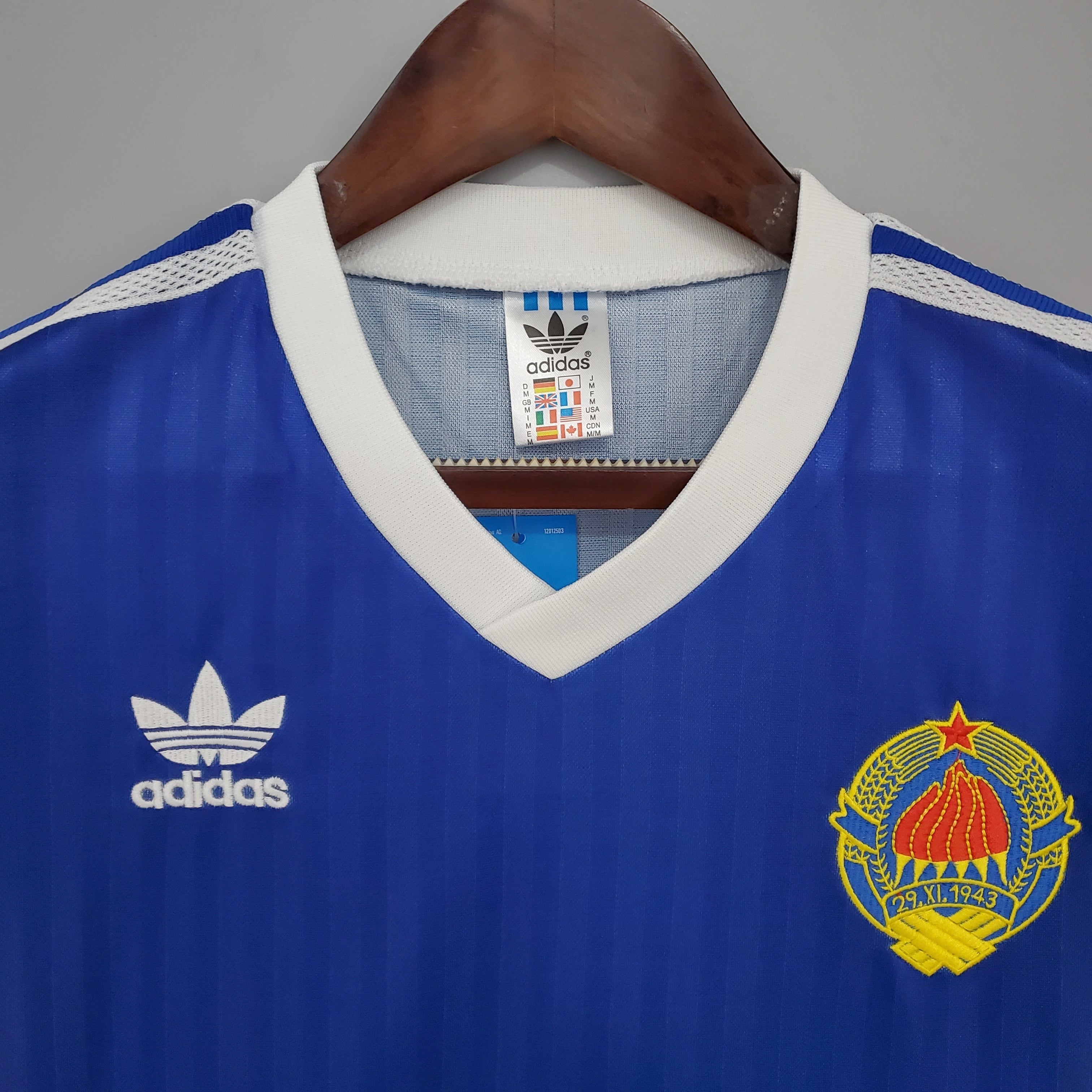 1980s Yugoslavia Retro Football Shirt | Blue Red Home