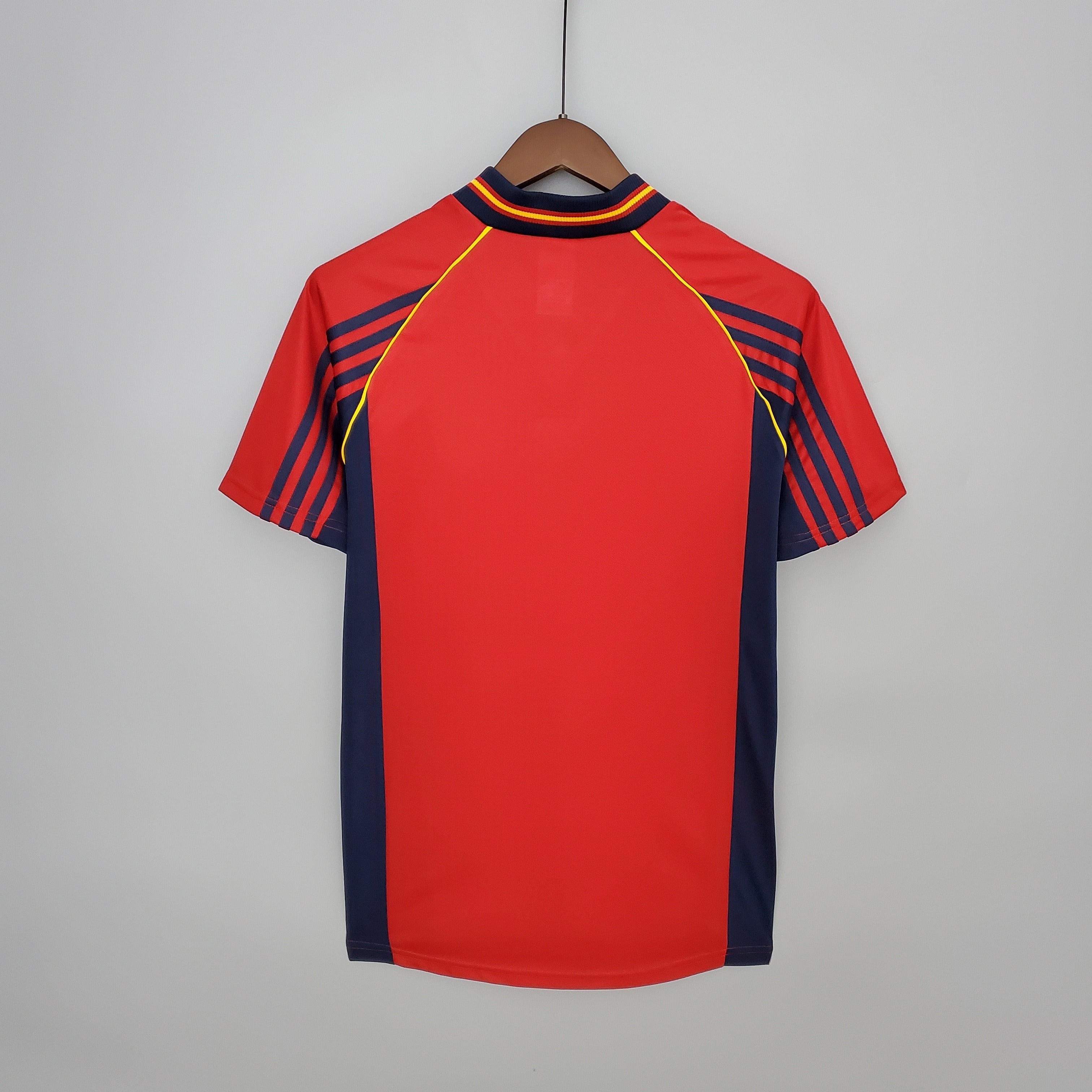 2000s Spain Retro Football Shirt | Red Navy Home