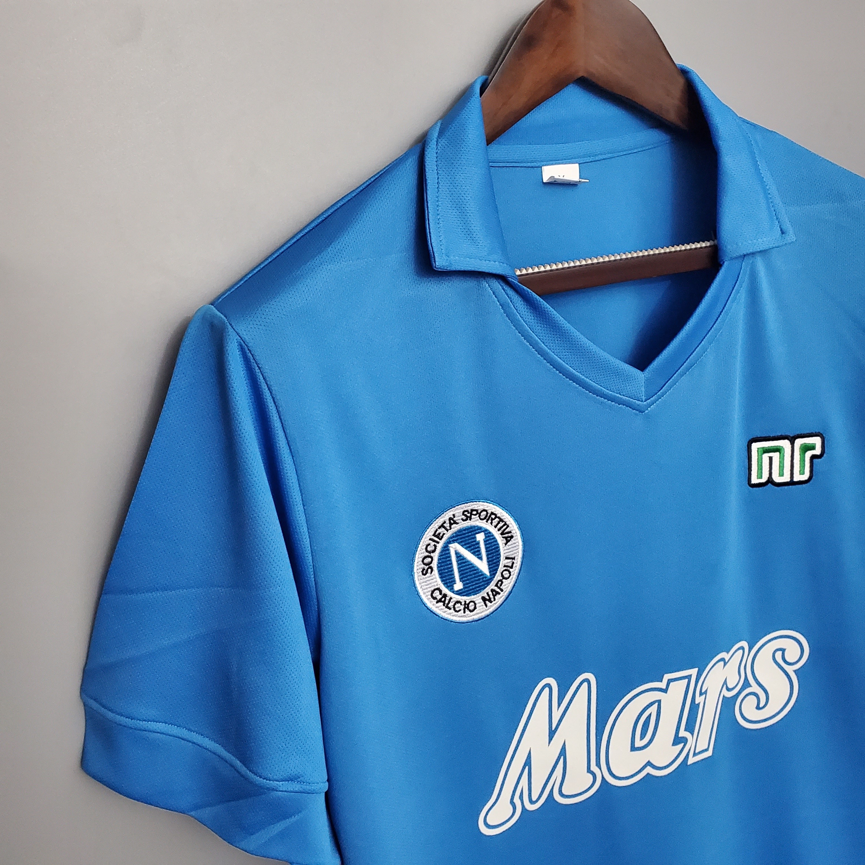1980s Napoli Retro Football Shirt | Blue White Home