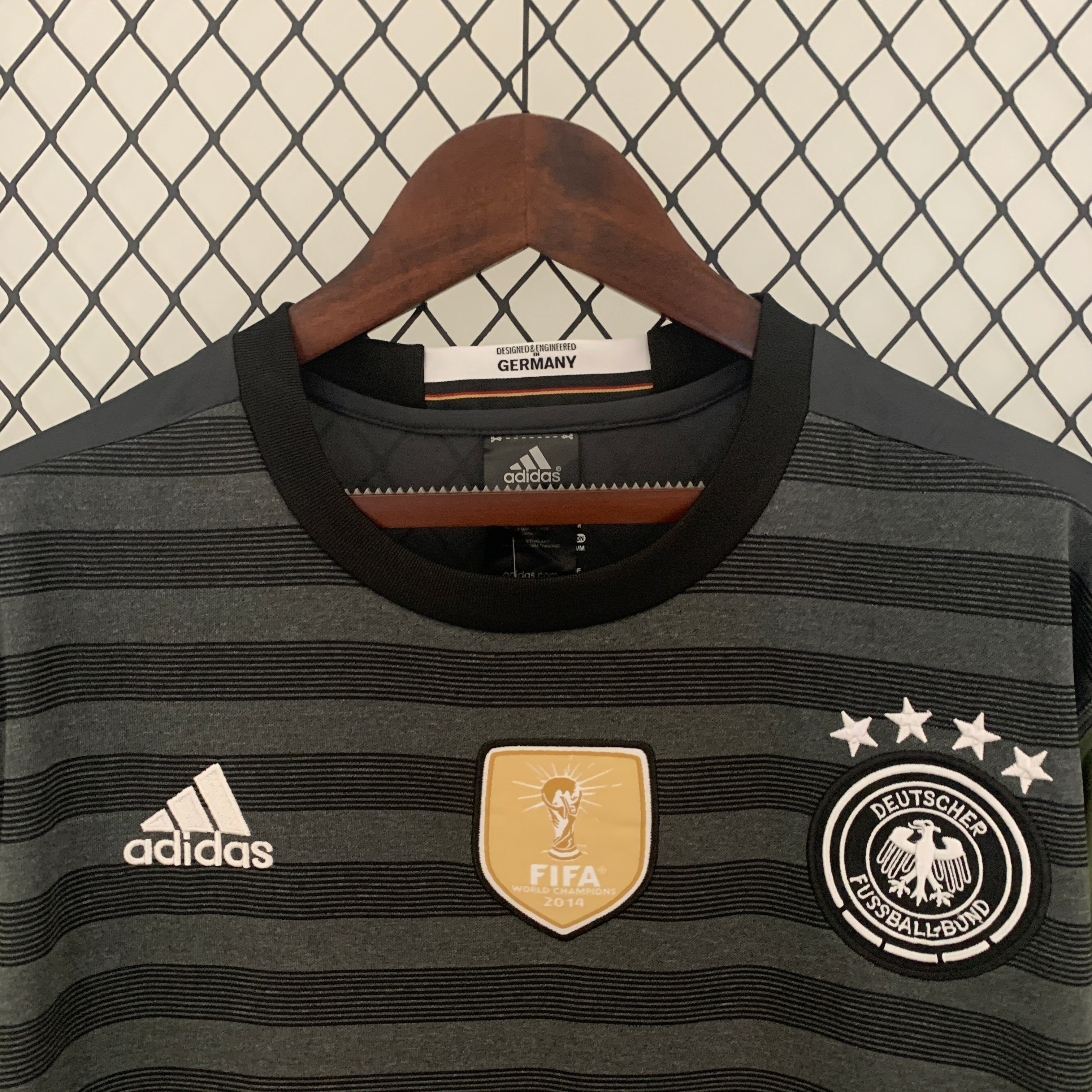 2020s Germany Retro Football Shirt | Black Olive Home