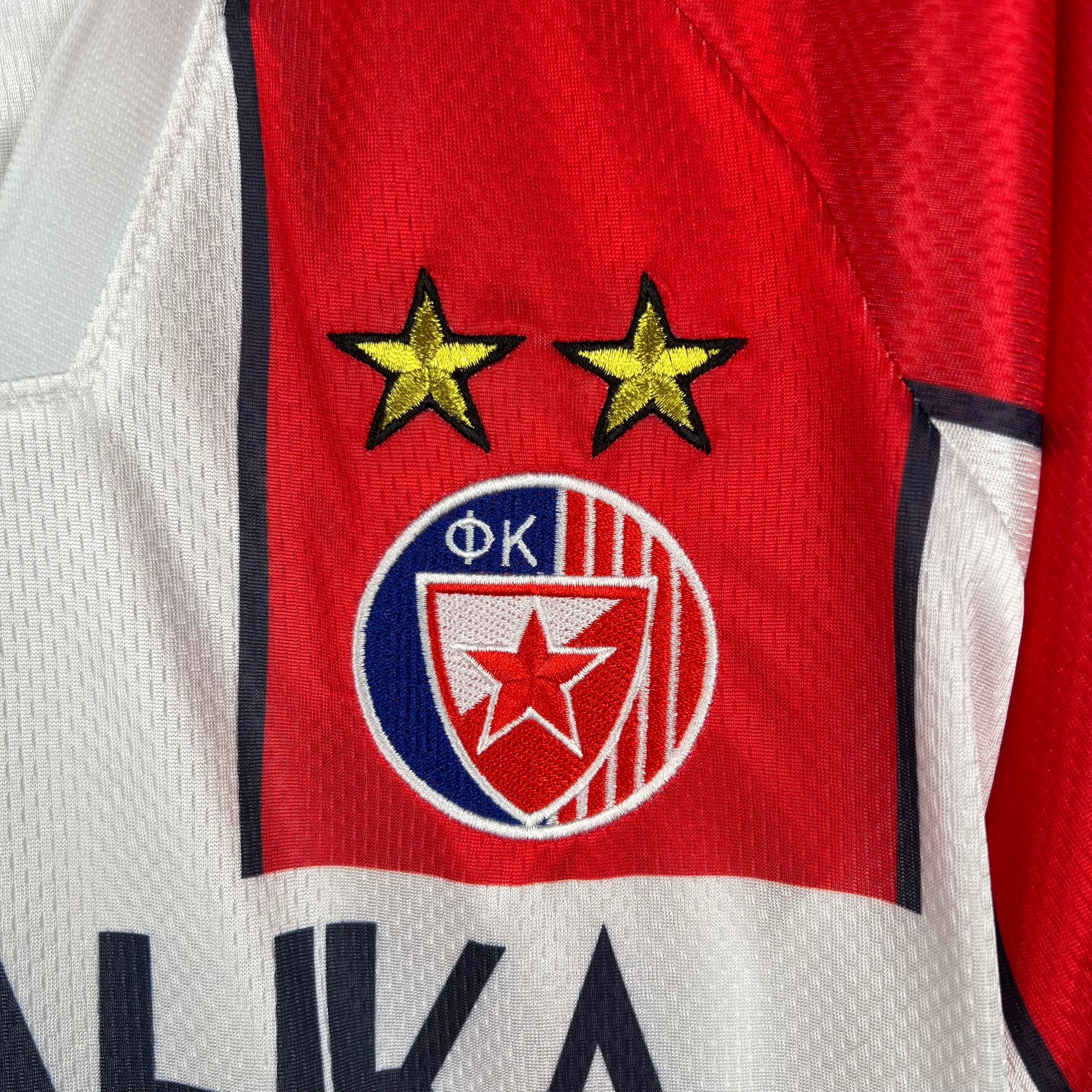 1990s Crvena Zvezda Retro Football Shirt | Red White Home