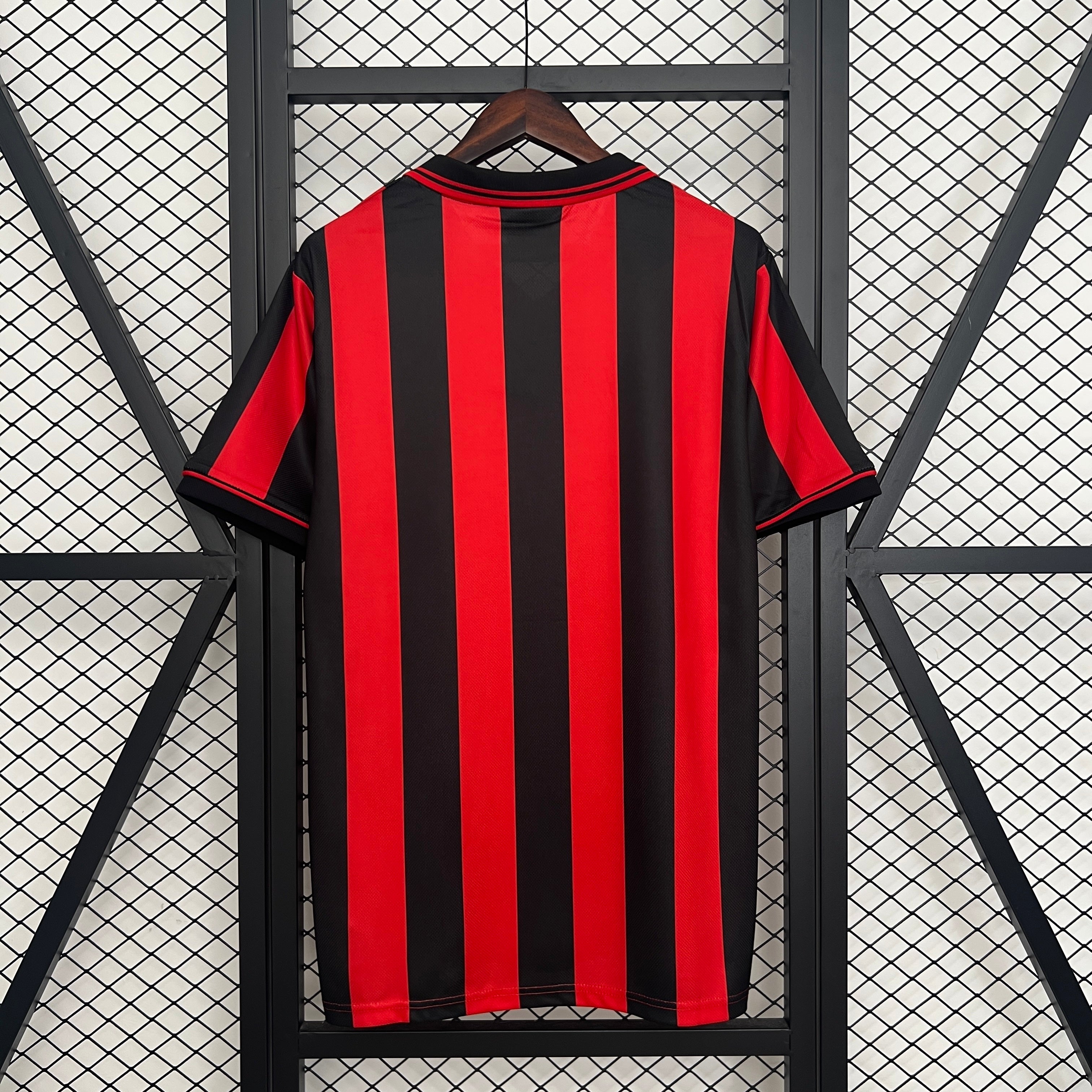1990s AC Milan Retro Football Shirt | Red Black Home