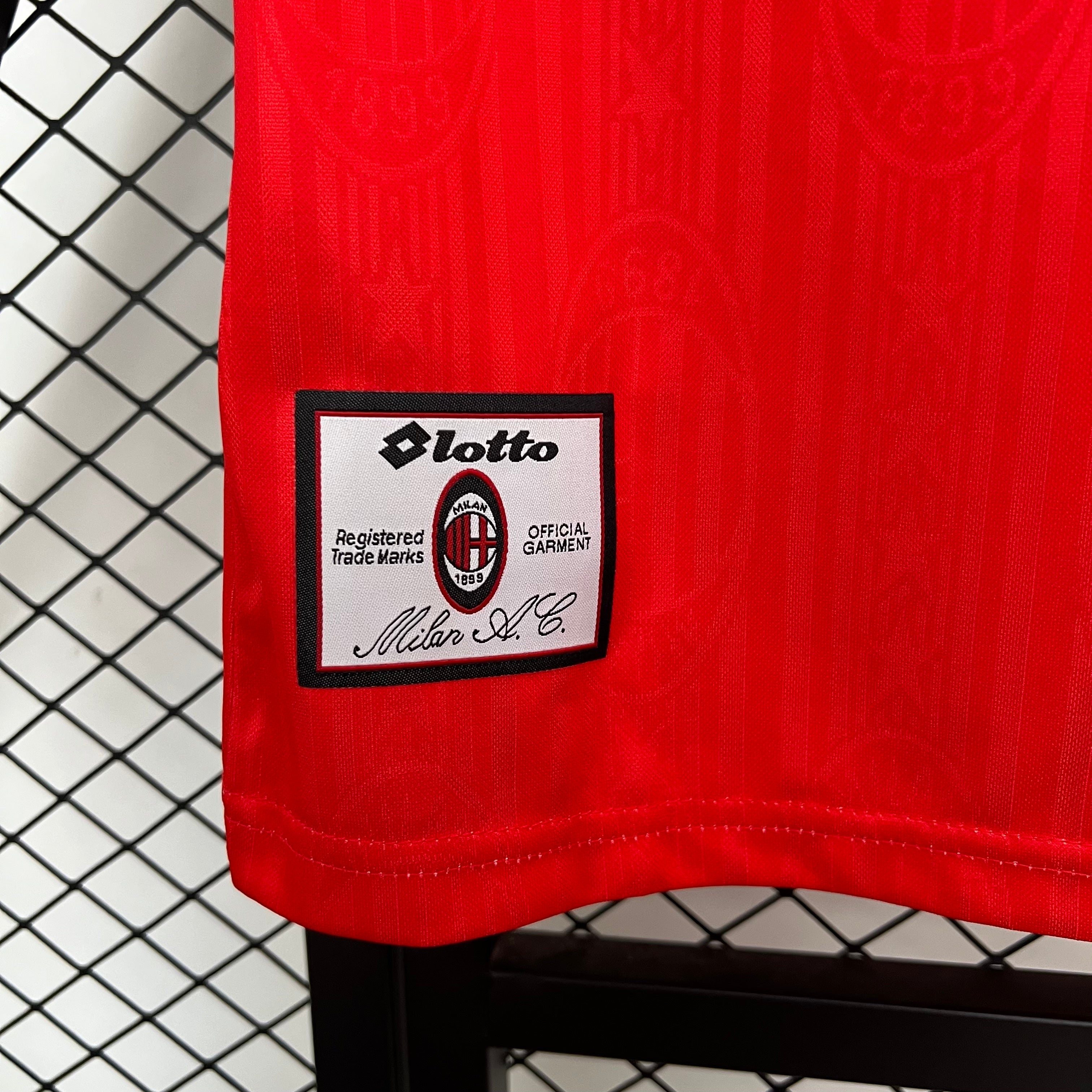 1990s AC Milan Retro Football Shirt | Red Black Home