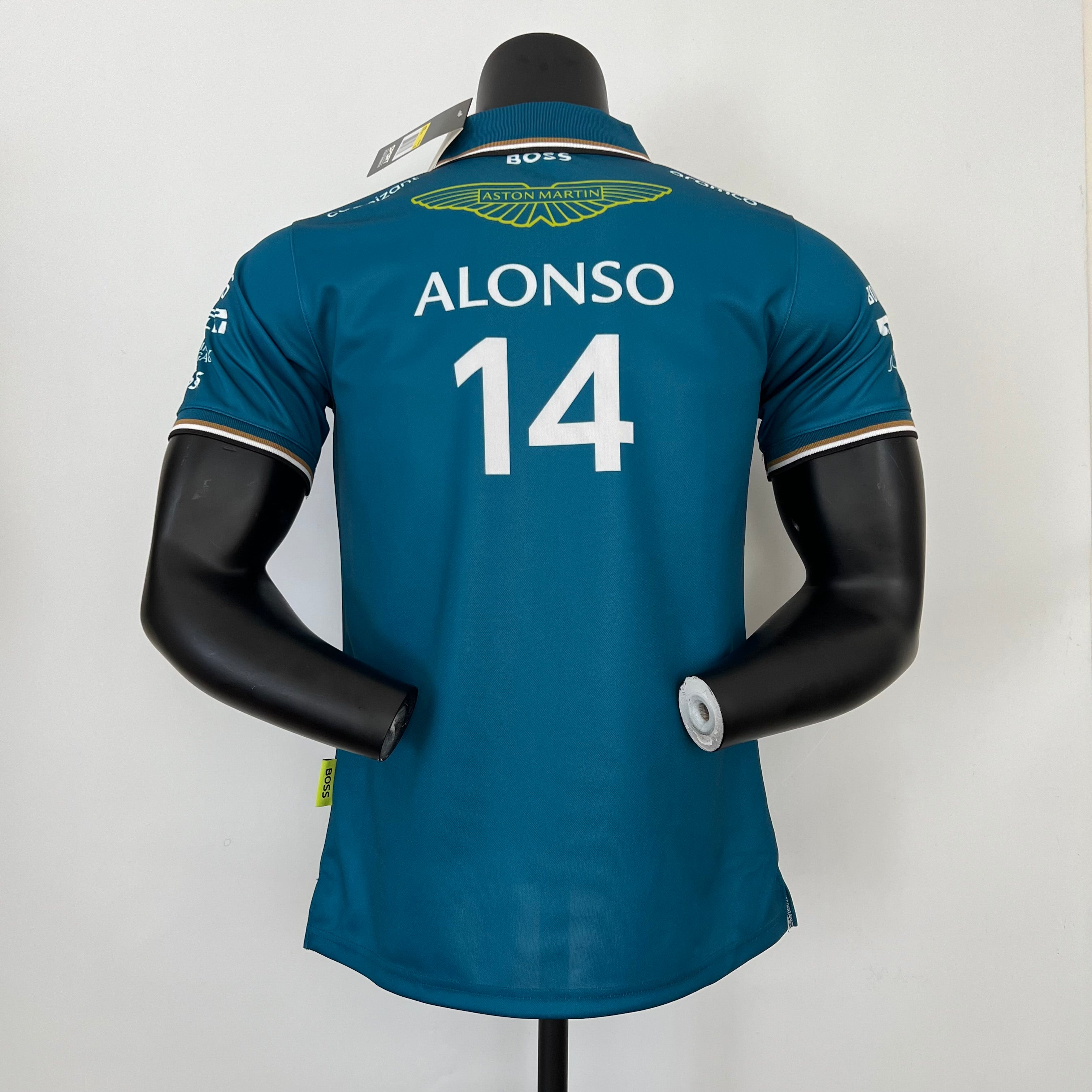 Aston Martin F1 2023 Polo – Player Fit – Alonso #14 | Teal