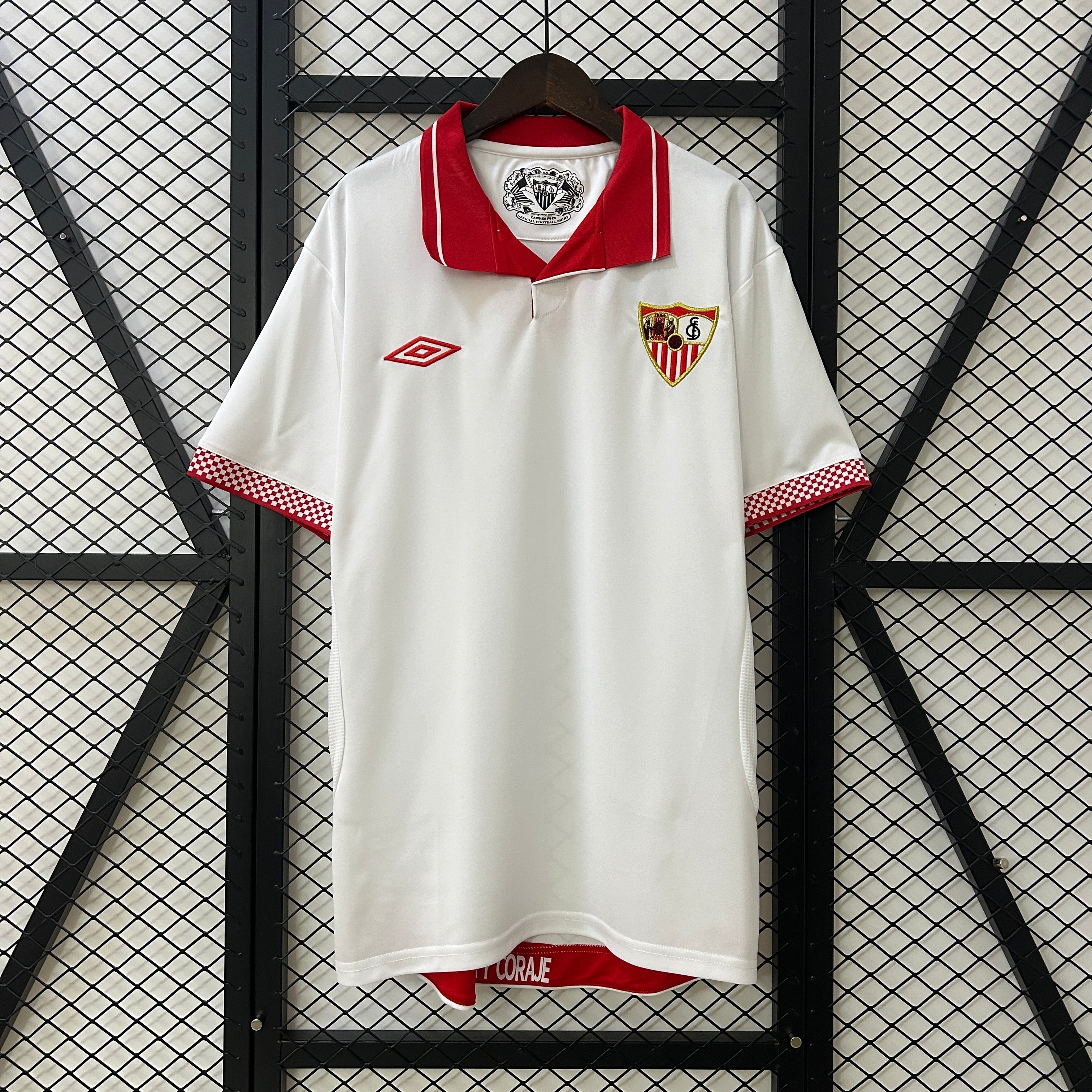 1990s Sevilla Retro Football Shirt | White Red Home