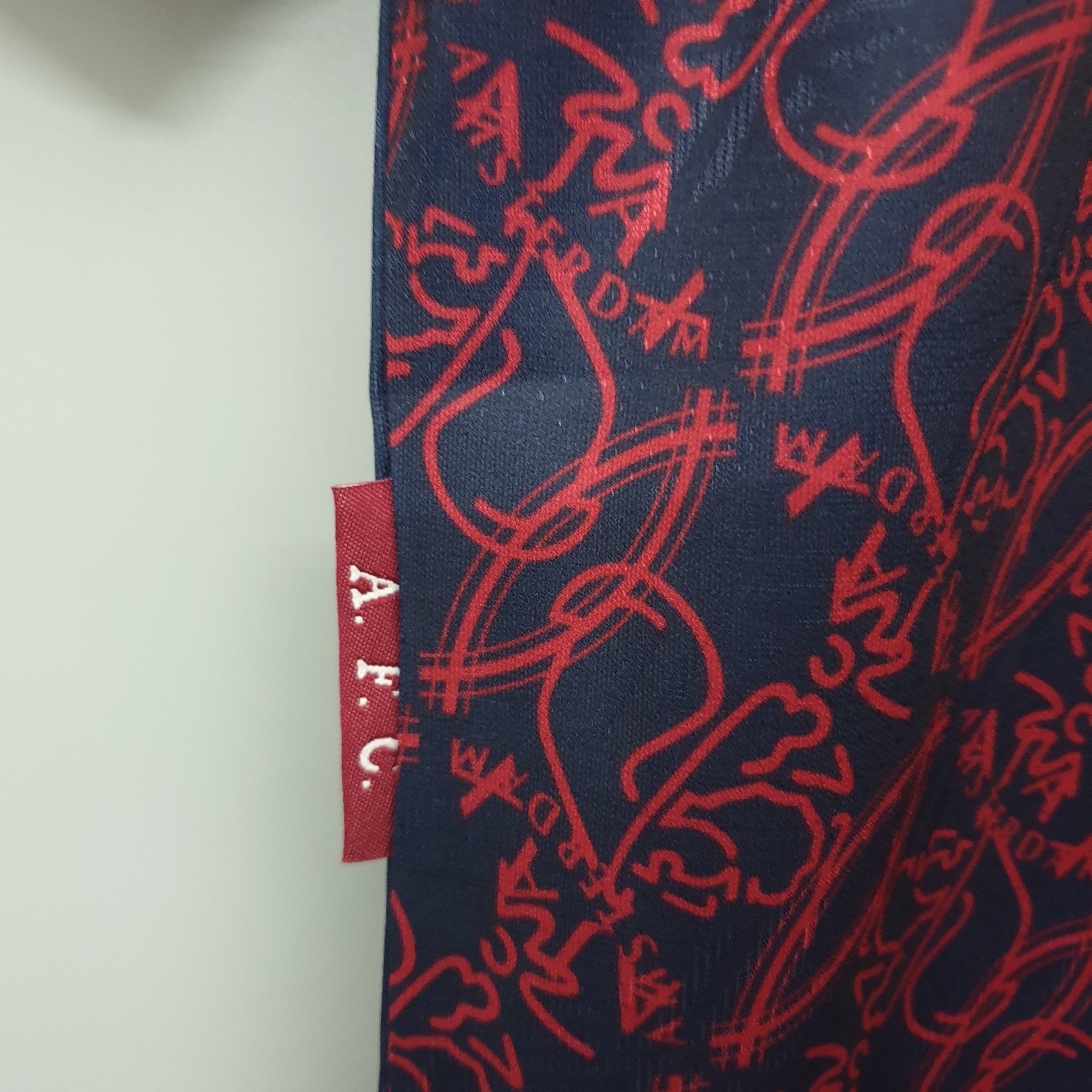 1990s Ajax Retro Football Shirt | Navy Red Home
