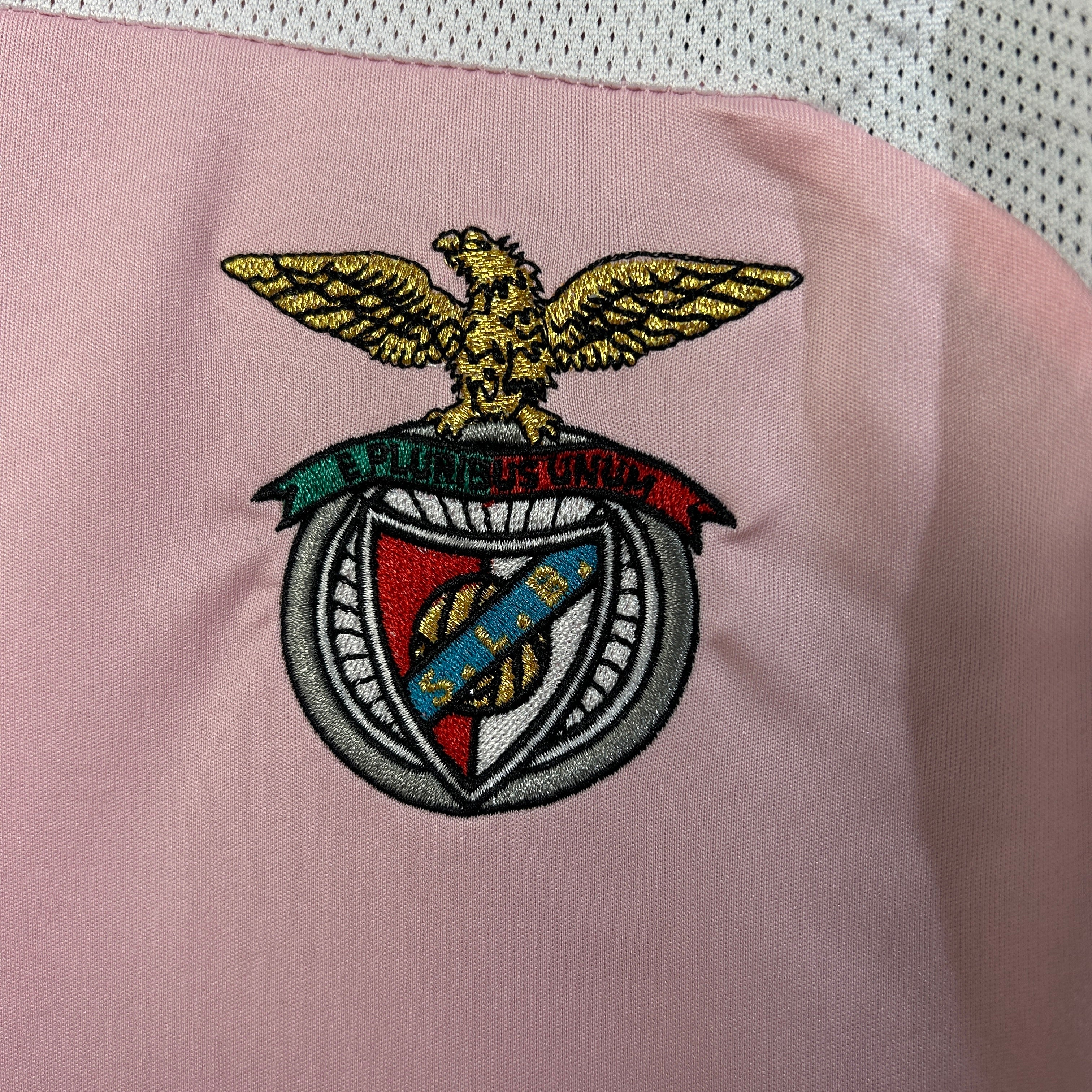 2000s Benfica Retro Football Shirt | Pink Charcoal Third