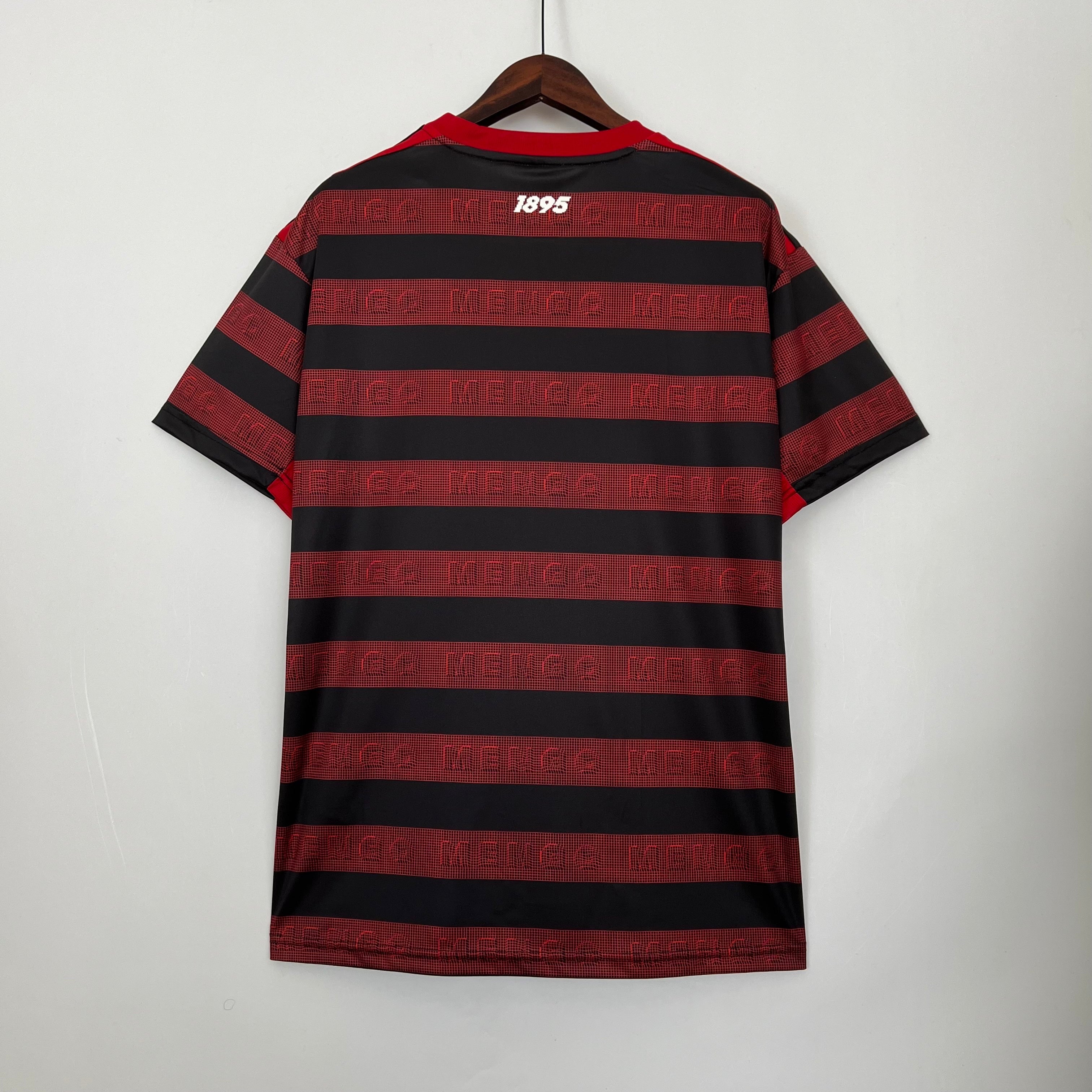 1890s Flamengo Retro Football Shirt | Red Black Home
