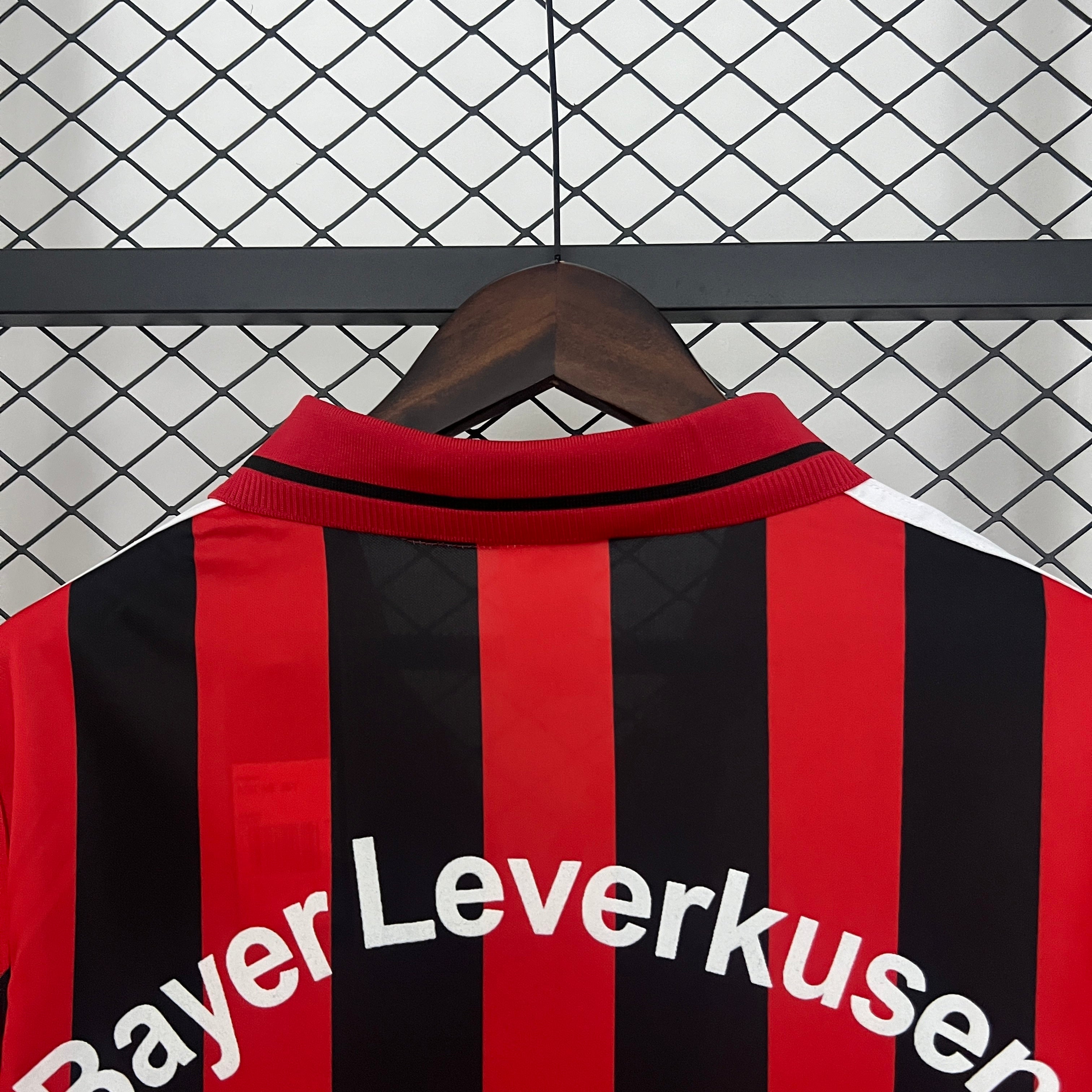 1990s Bayer Leverkusen Retro Football Shirt | Red Black Home
