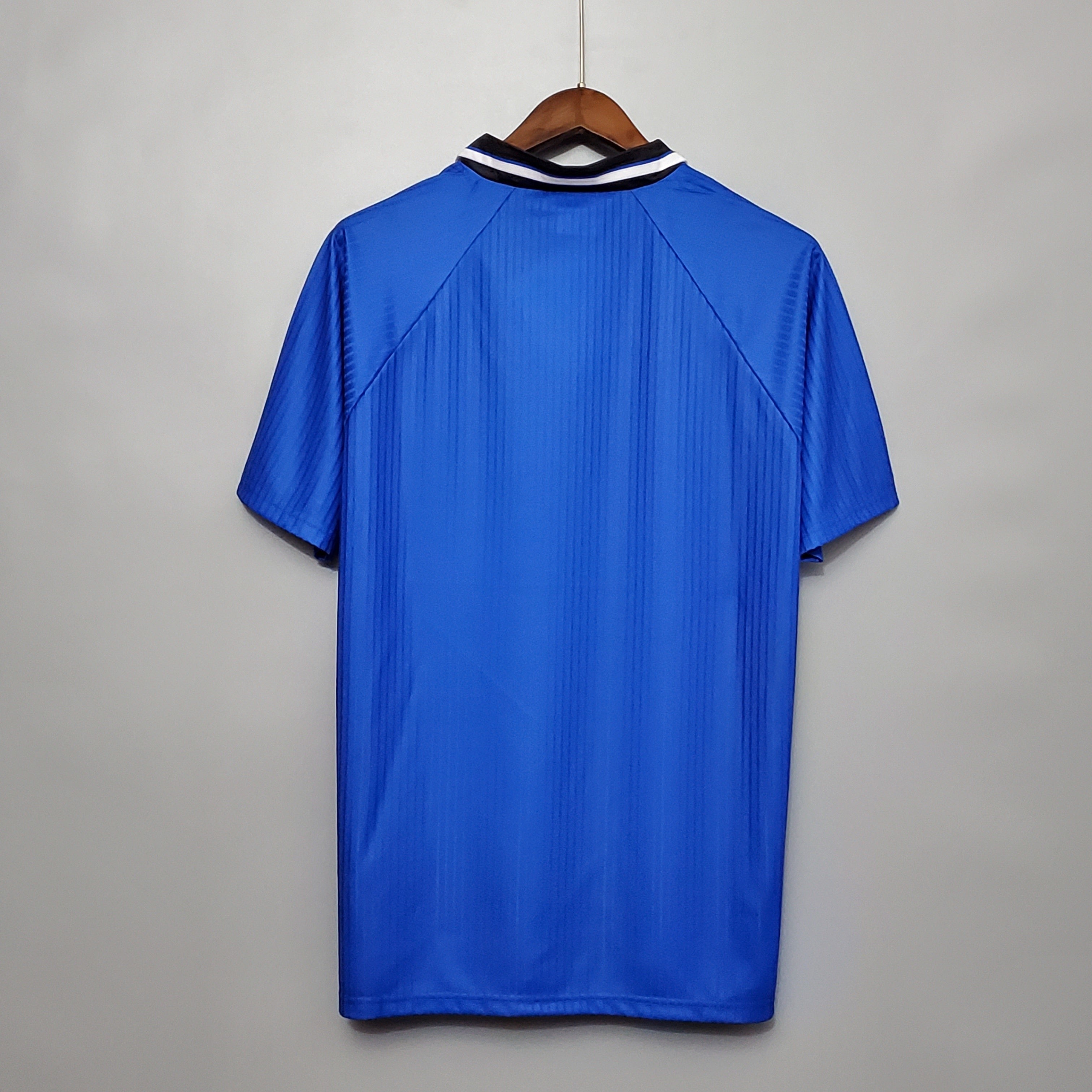 1990s Manchester United Retro Football Shirt | Blue Black Home