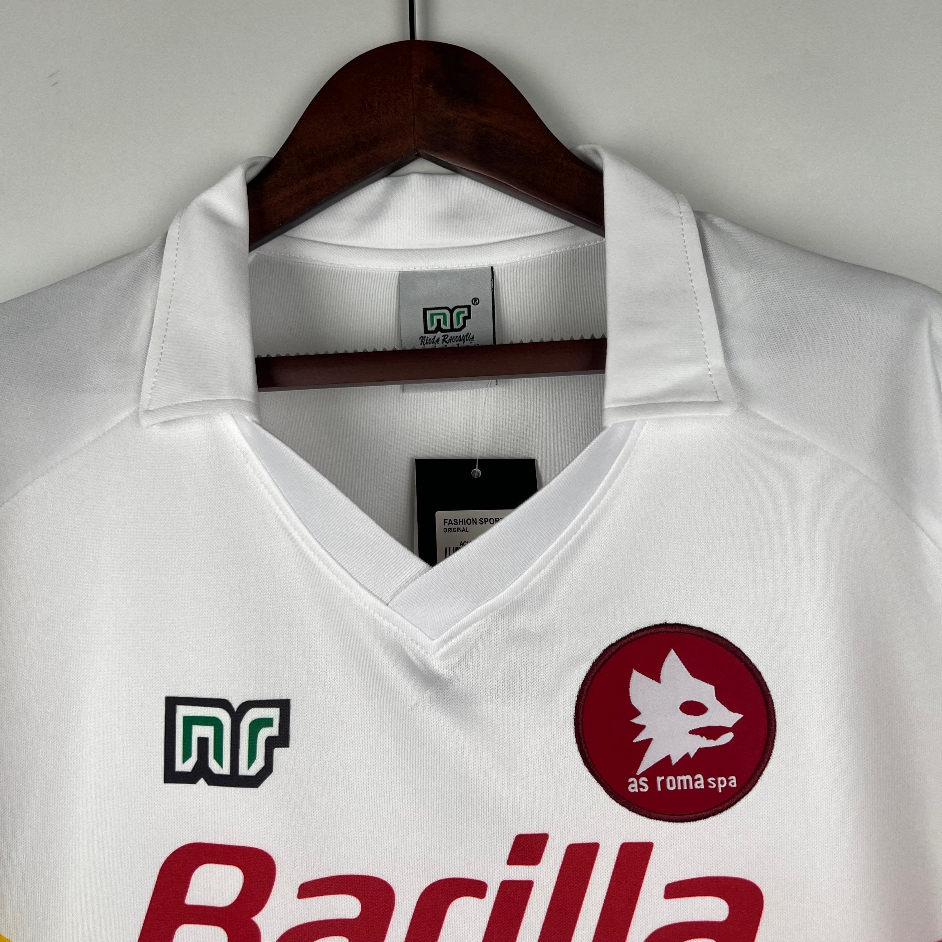 1990s AS Roma Retro Football Shirt | White Red Home