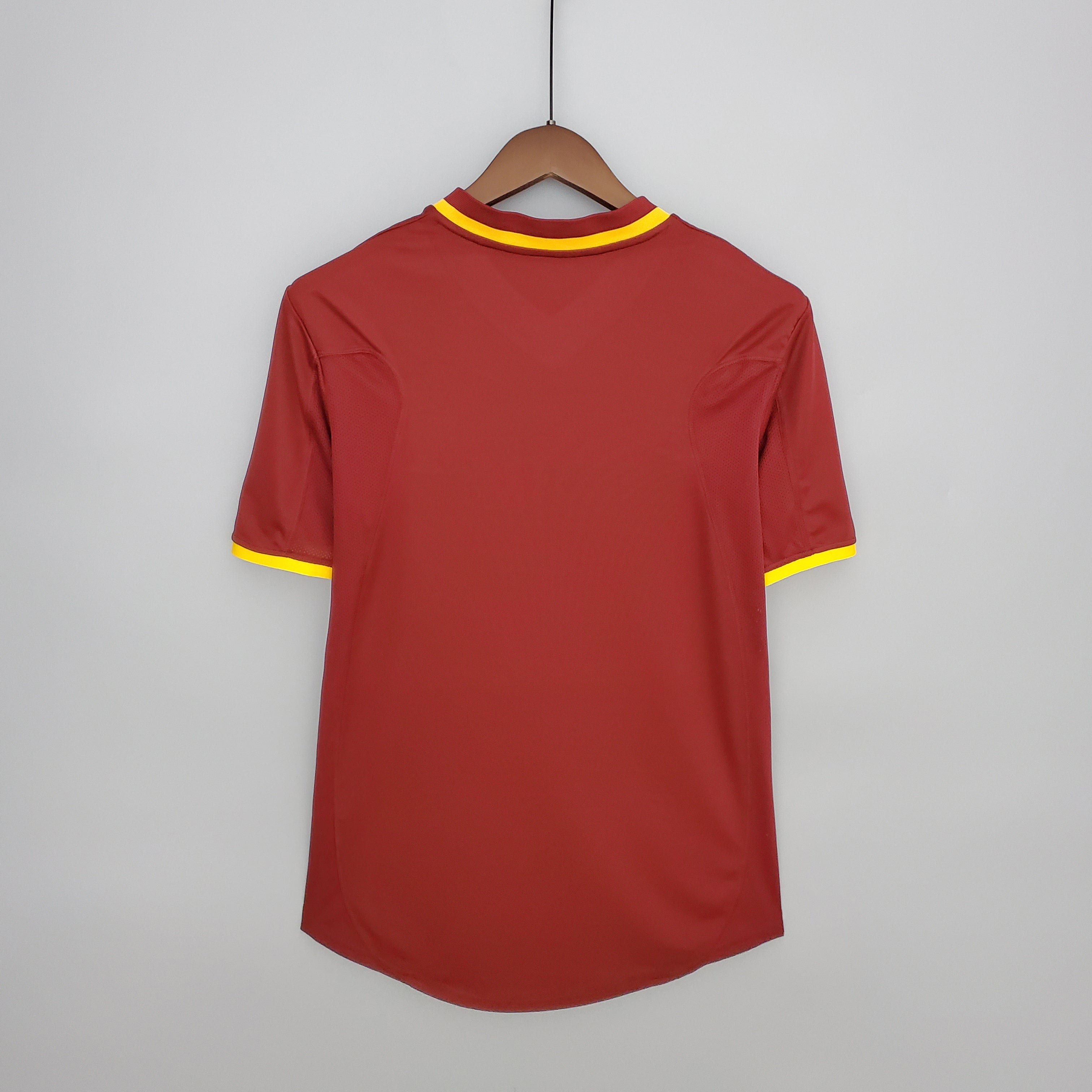 1990s Portugal Retro Football Shirt | Red Yellow Home